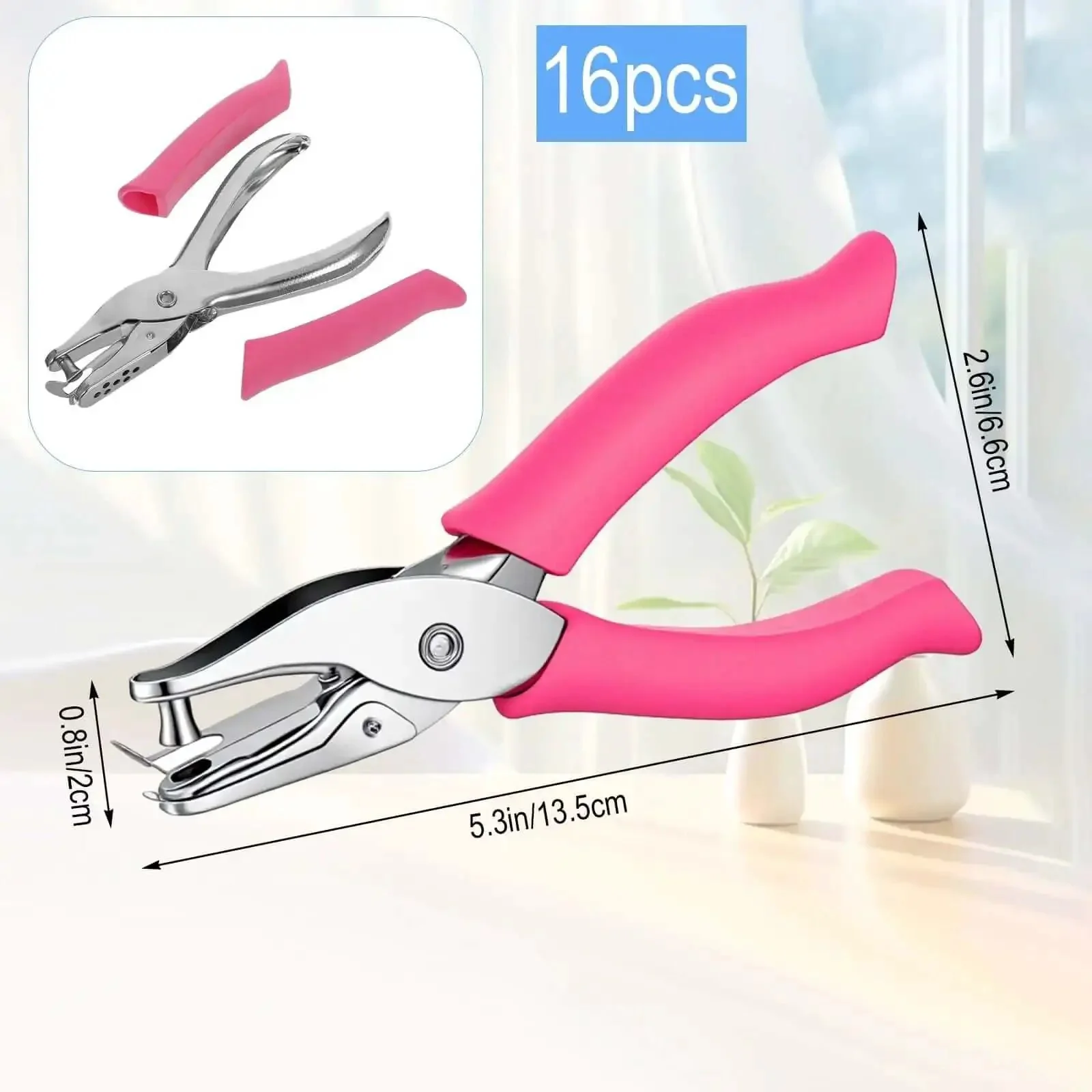 16 Pack Handheld Hole Punchers With Soft Grip 1 Quarter Inch Circle Punch For Craft Paper Greeting Cards Scrapbooks Notebooks In Four Bright Colors Great For Classrooms DIY Projects And Collaborative Crafts - Image 7
