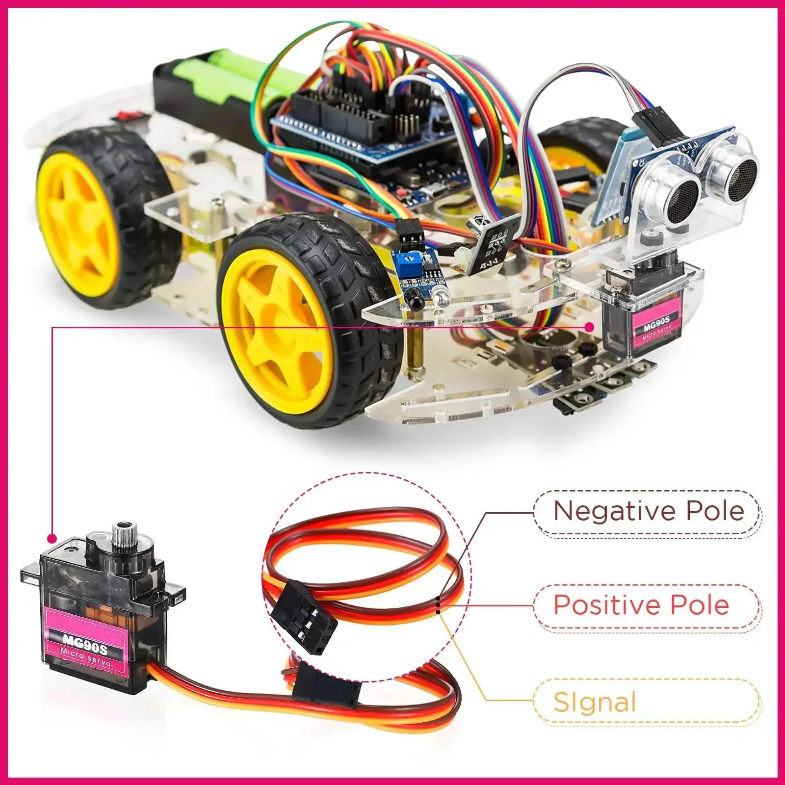 16 Pack Mini SG90 9g Micro Servo Motors RC Servo Kit For Robots, Helicopters, Planes, Cars, Boats, Complete Set With Arms, Fixing Screws And Easy Mounts - Image 6