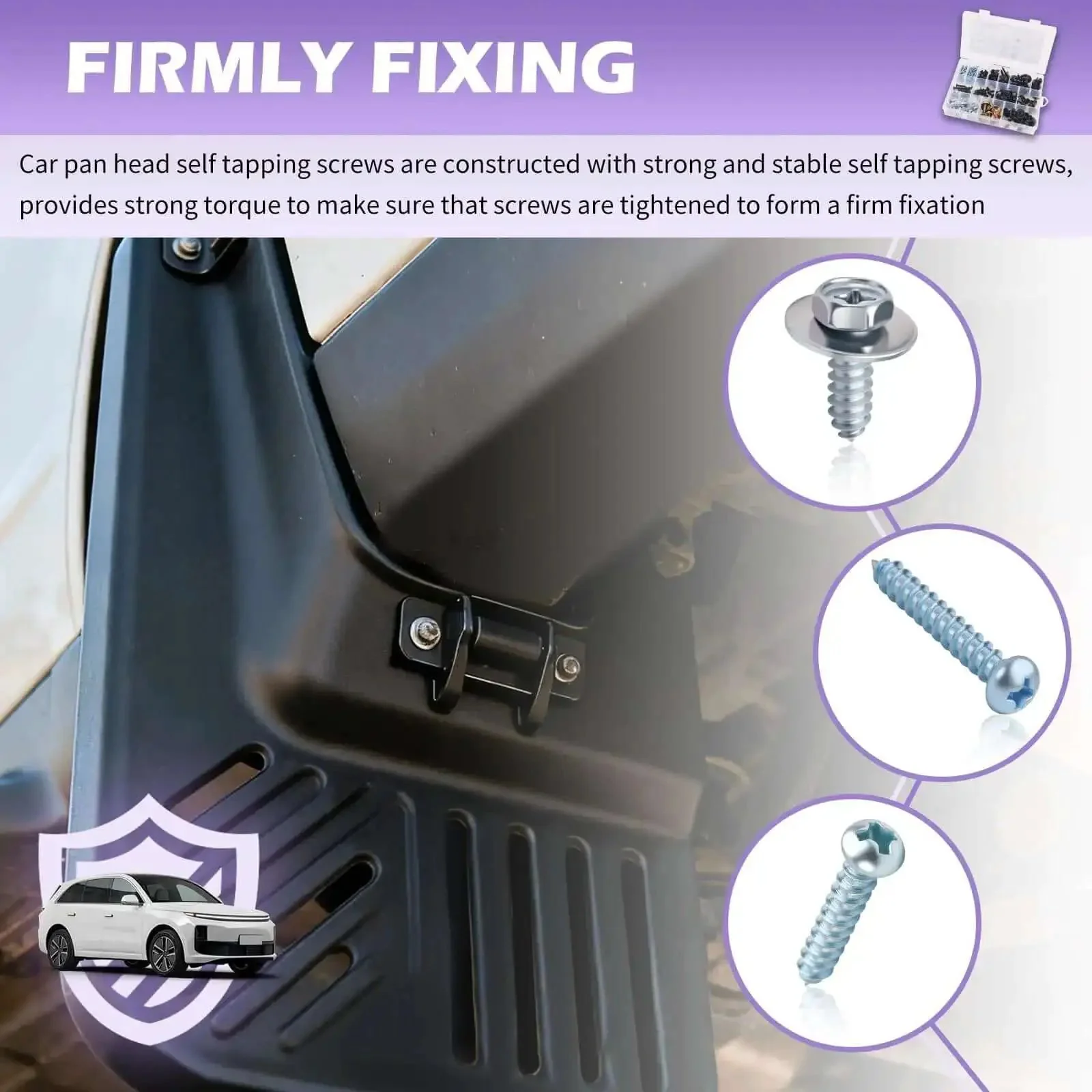 160 Piece Metal Car Screw Kit With 14 Size Options Pan Head Self Tapping Screws DIY Friendly Retainer Clips For Car Bumper Mudguard Trim Universal Auto Fasteners For Bumper Covers Fender Flares Mud Flaps And Interior Trim Panels - Image 6