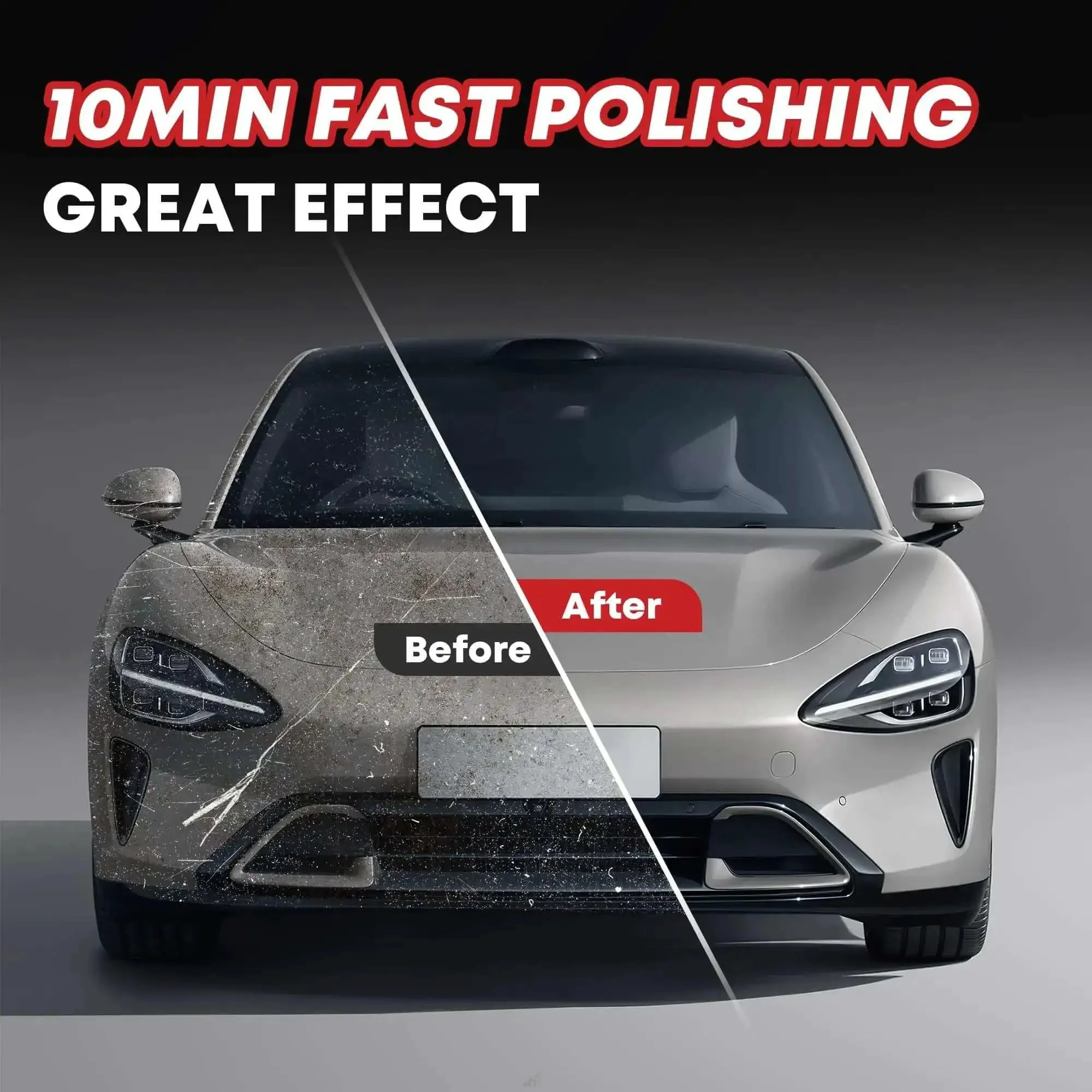 1600W Car Polisher With 7 Inch And 6 Inch Heads Variable Speed Polishing Machine For Detailing Includes 6 Foam Pads And 3 Wool Pads Waxing And Boat Polishing - Image 4