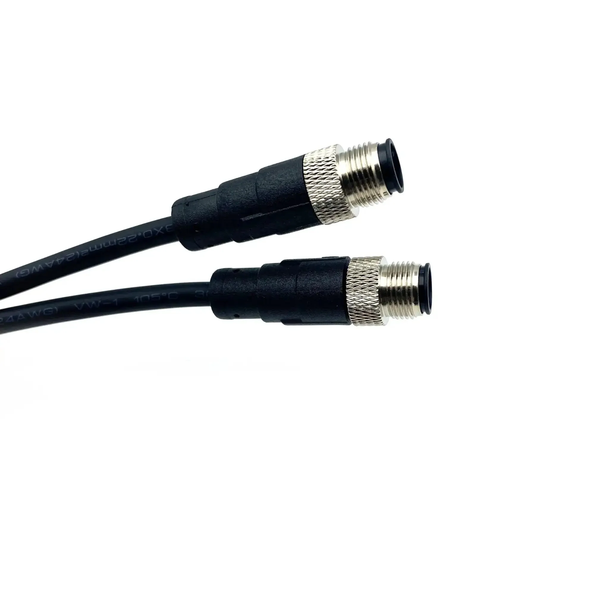 16.4ft M12 8 Pin A Code Double Male Connector Cable 5M AWG24 PVC Wire Industrial Molded Cable IP67 Threaded Lock 30V 2A Aviation Sensor Cable Waterproof Durable Heavy Duty - Image 7