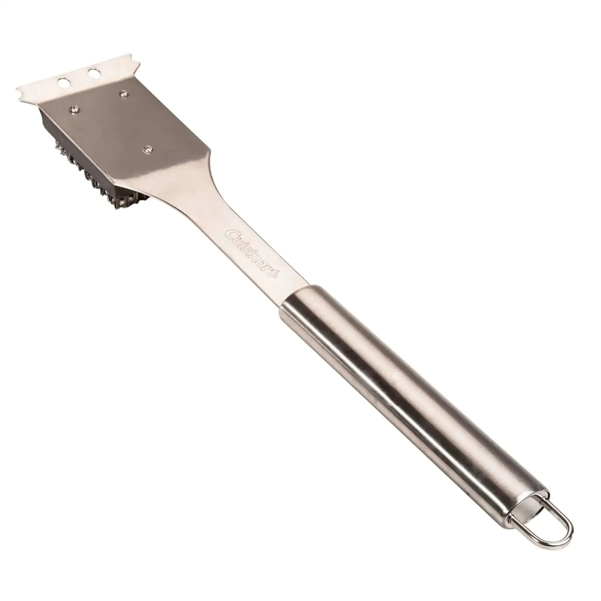 16.5-Inch Long Handle Stainless Steel Grill Cleaner Brush And Scraper For BBQ Griddle And Outdoor Grills, Dishwasher Safe, Reaches Every Nook And Cranny, Heavy Duty Cookout Tool For Barbecue Accessories