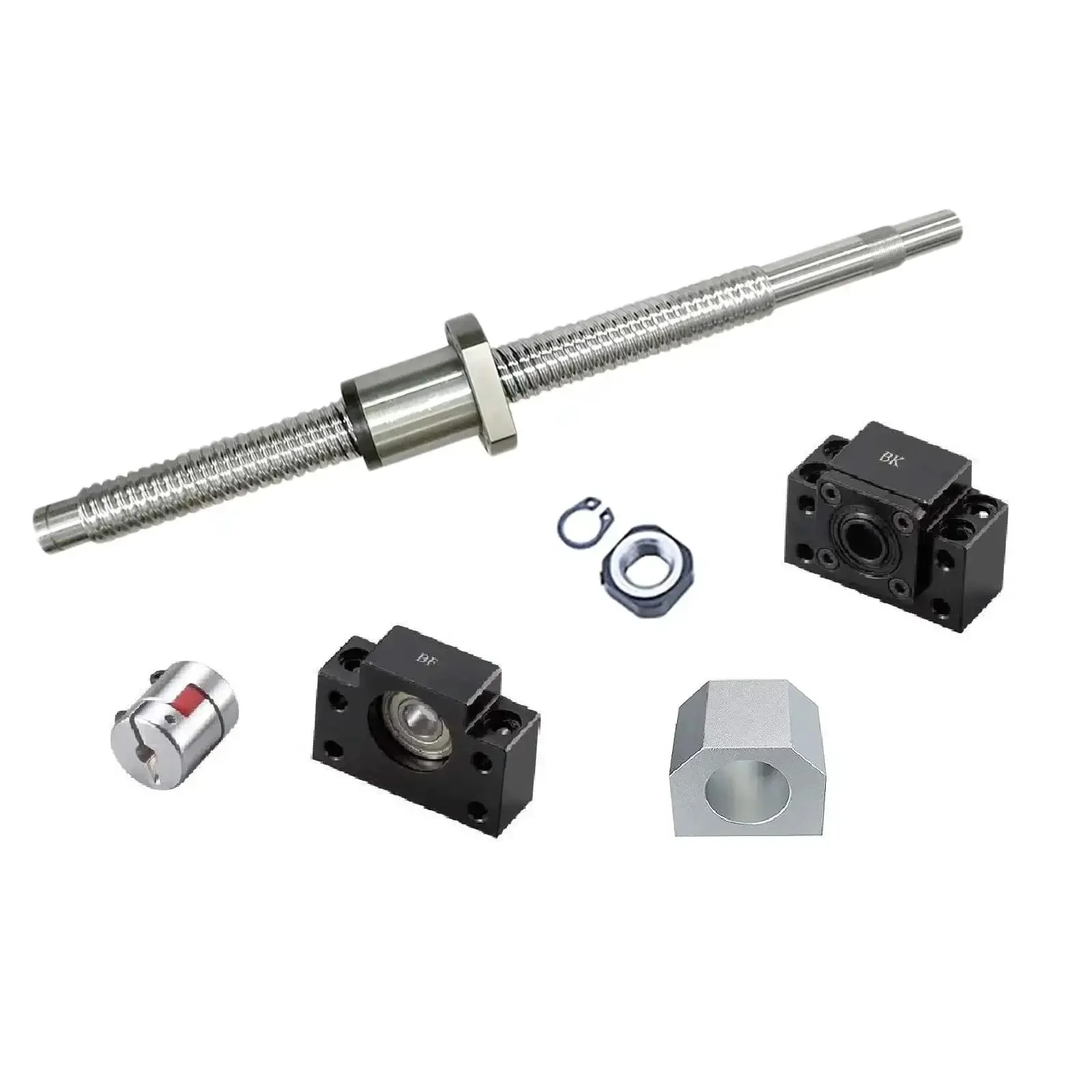 16mm SFS1610 Ball Screw 860mm Length Fast Smooth Silent High Speed Linear Motion Kit With Standard End Machining BK12 BF12 Bearing Supports Coupler And Nut Housing