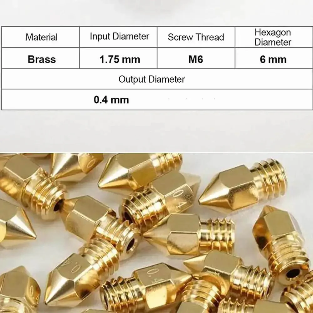 16Pcs 0.4mm MK8 Brass Ender 3 Nozzle Set For 3D Printers Including Ender 3 V2 Pro Max S1 Neo CR10 Series, Durable Extruder Nozzles For Smooth Filament Flow, Quick Swaps, High Temp Resistant, Great For Precise Layering - Image 5