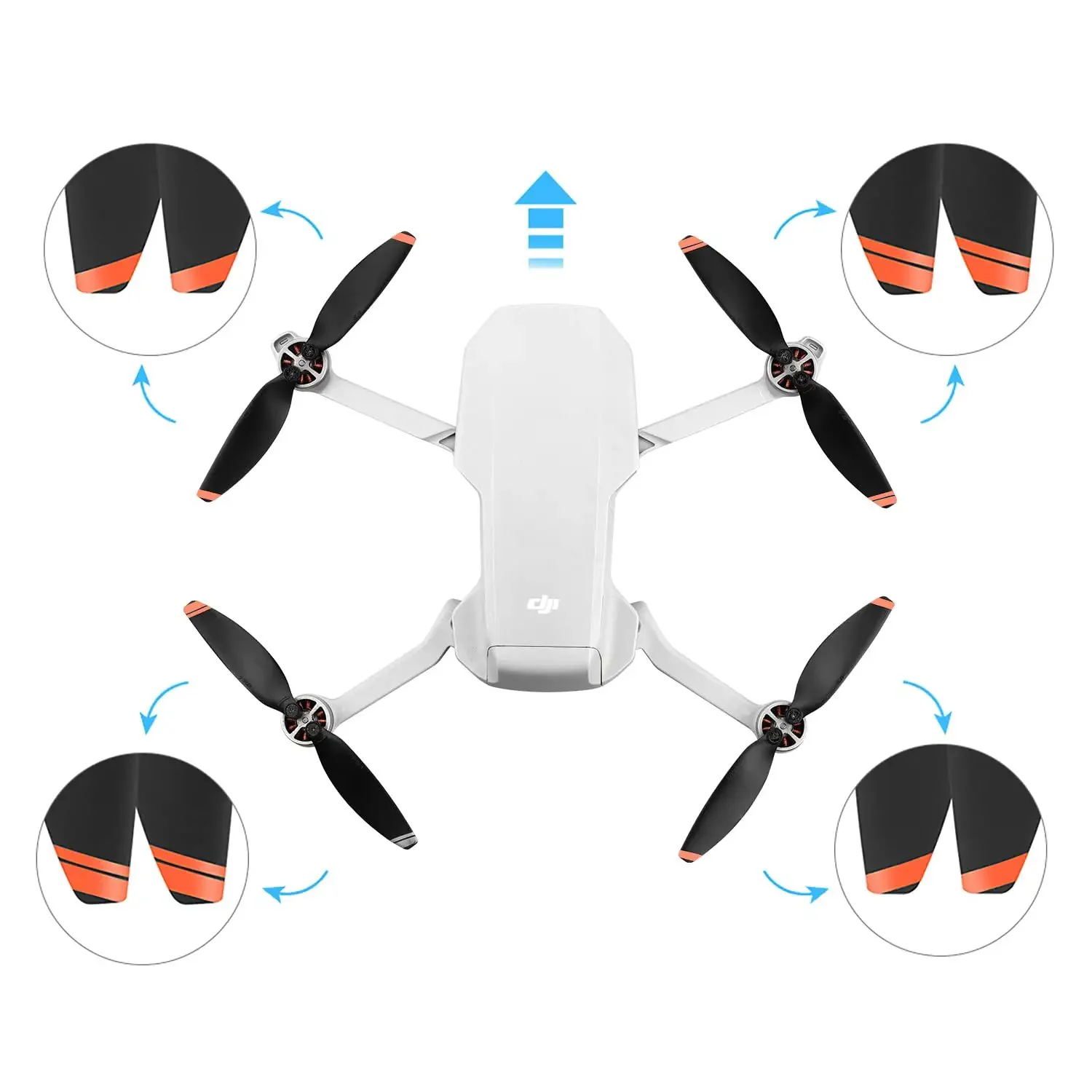 16Pcs Replacement Propellers For DJI Mini 2 SE Drone Mavic Mini 2 SE 4726 Propeller Blades Kit With Screws Accessory Lightweight Durable And Balanced For Quiet Flights Easy Install High Quality Plastic - Image 7