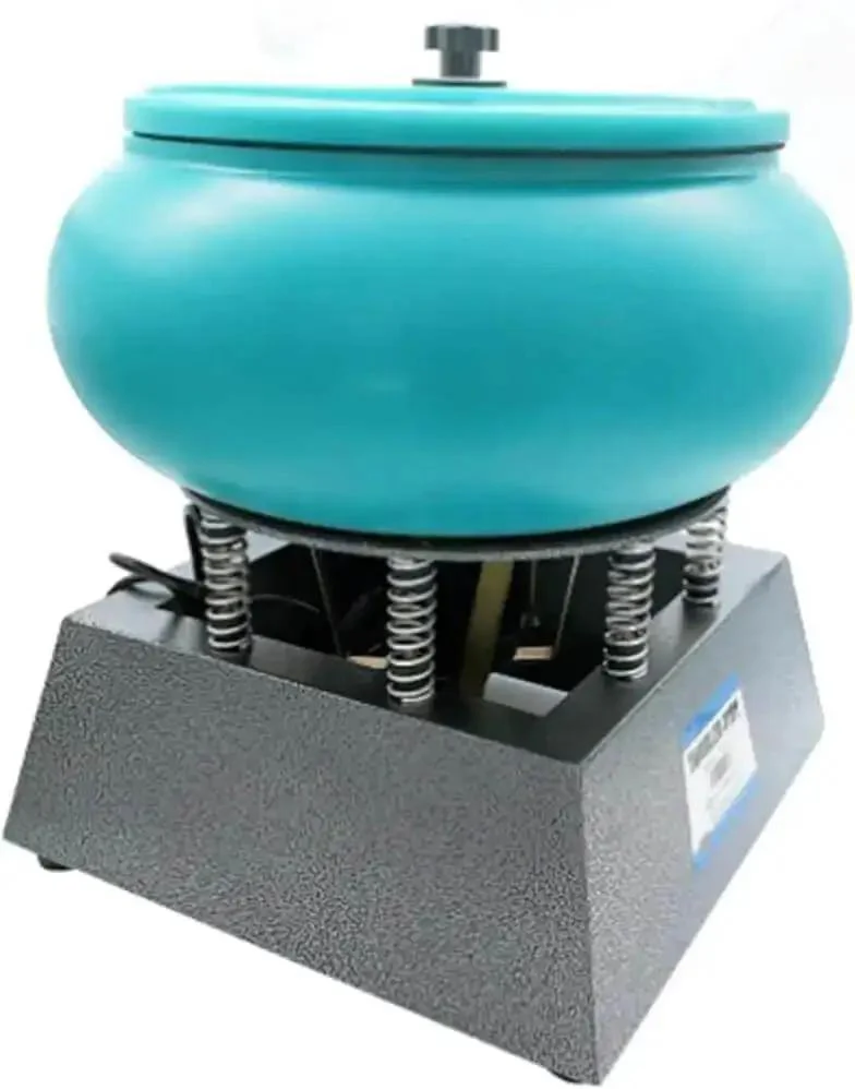 17-Inch Vibratory Tumbler Polisher For Jewelry And Metal Finishing, Stone Polishing Machine, Professional Rock Tumbler Bowl With Leak-Proof Lid, Electric Rock Polisher For Rings, Necklaces, Coins, And Small Parts