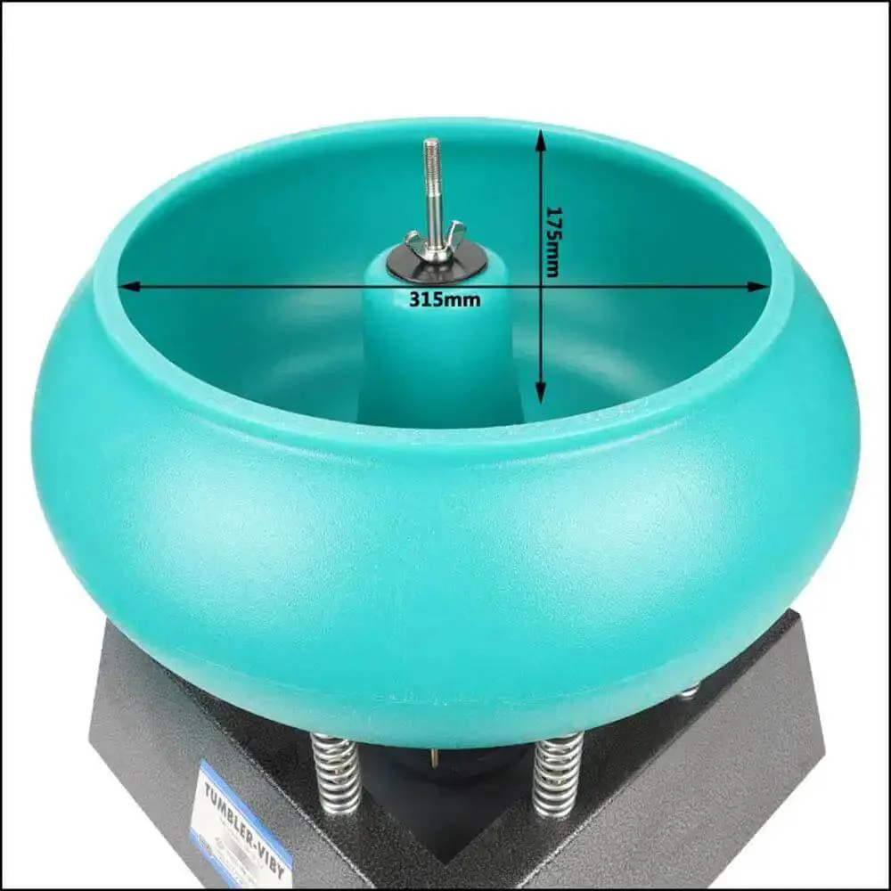 17 Inch Vibratory Tumbler Polishing And Grinding Machine For Jewelry Copper Aluminum Agate Wood Stone 220V 250W 12L Capacity Heavy Duty Bench Top Finishing Tool For Smooth Shine And Precise Shaping - Image 4