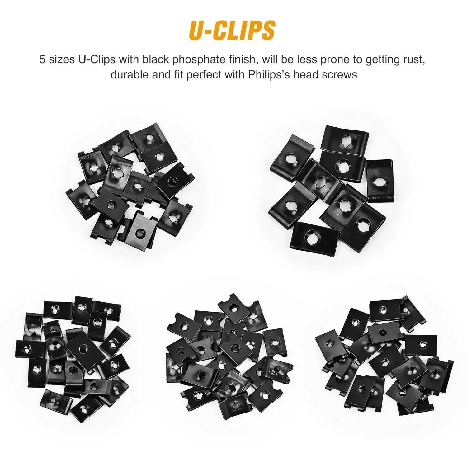 170 Piece Car U Clip And Screw Kit With 9 Sizes For Universal Auto Interior Dash Door Panel Replacement Parts U Nuts Fasteners And Clips For Repair DIY Projects - Image 5