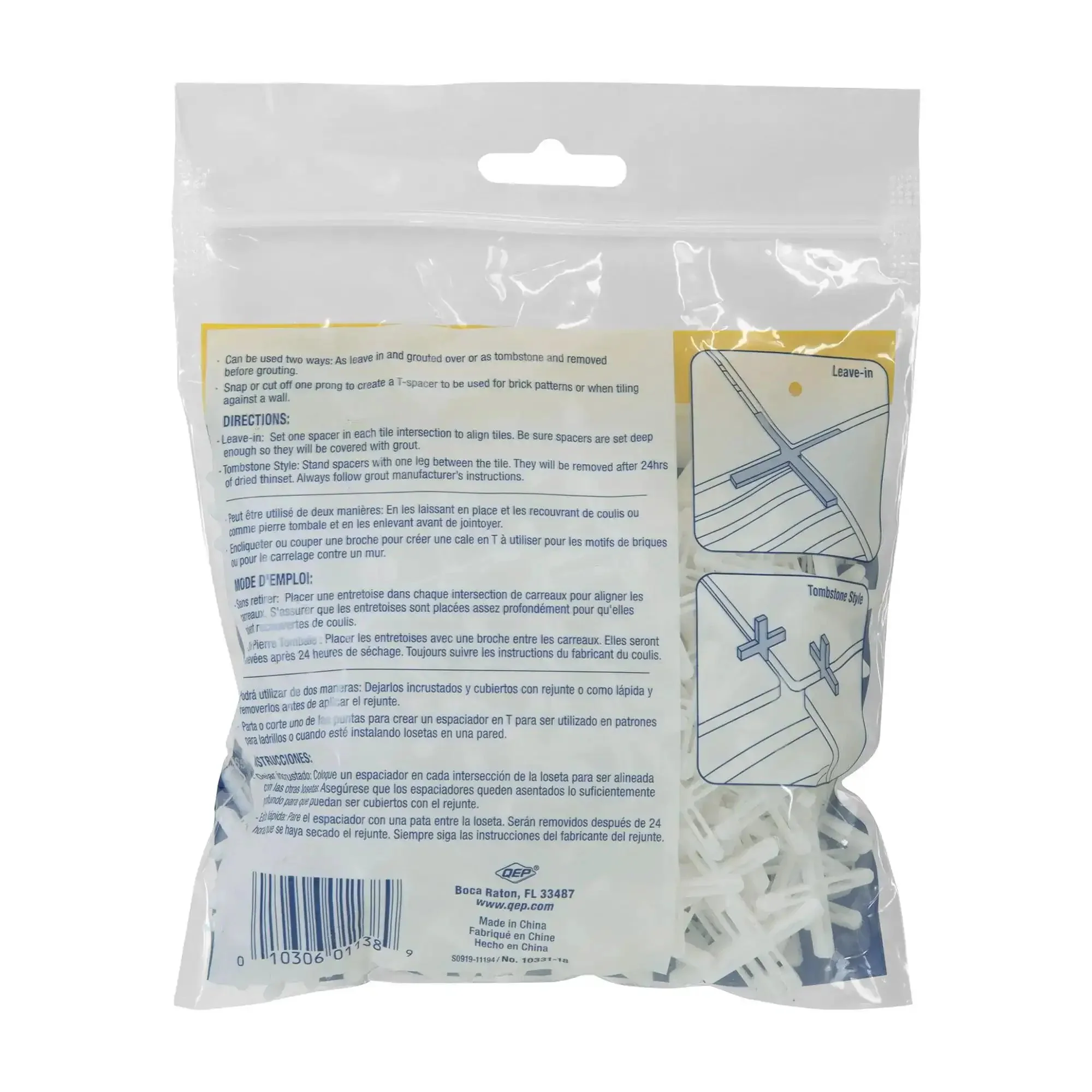 1/8 Inch Hard Tile Spacers for Traditional or Leave-In Installations, 300 Pack, Pro-Grade Tile Spacers With Longer Legs and Solid Tips for Consistent Grout Joints and Effortless, Stay-Put Tile Alignment - Image 2