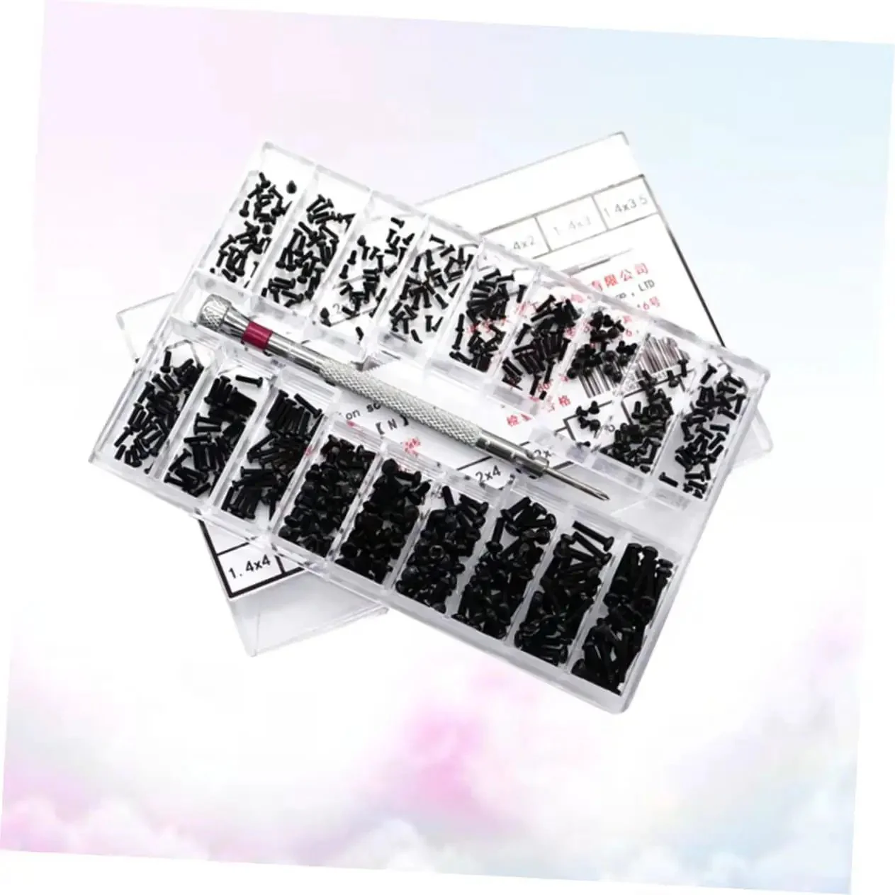 18 Piece Miniature Screw Assortment Kit With Flat Head And Countersunk Tiny Machine Screws In A Handy Portable Storage Box For Repair Jobs Ideal For DIYers And Pros Alike - Image 6
