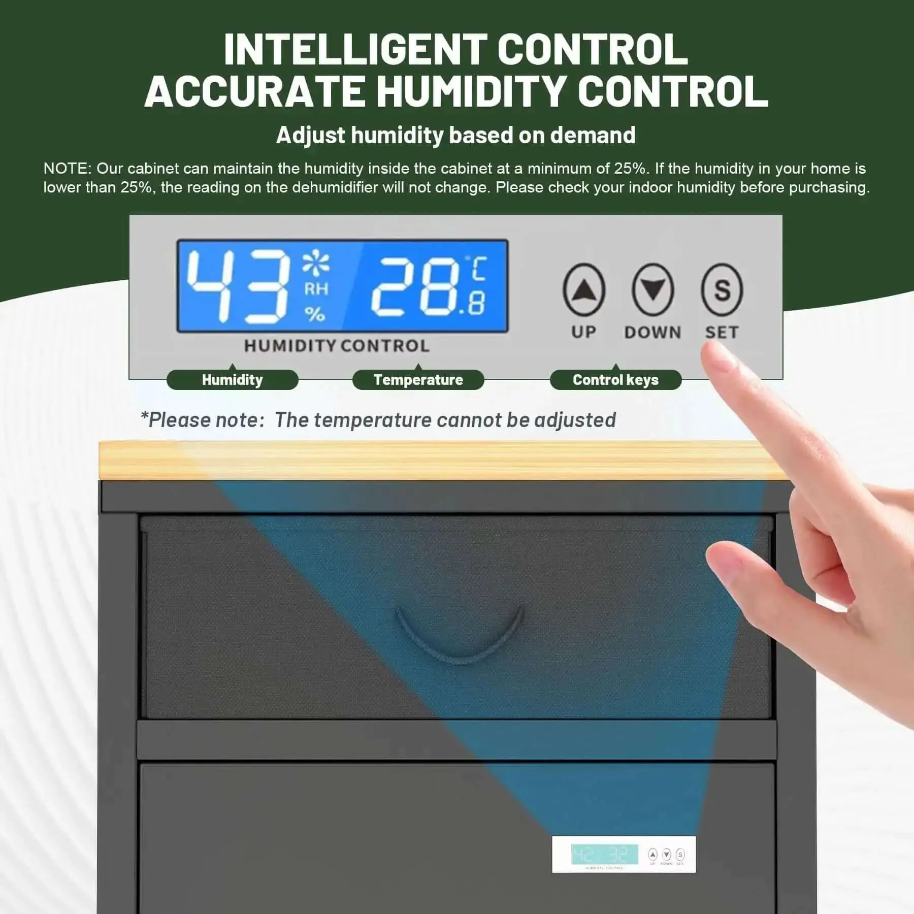 180L 3D Printer Filament Storage Cabinet With Built In Dehumidifier For 40 Rolls Nylon PLA ABS TPU Industrial Sealed Dry Cabinet Keeps Humidity In Check Like A Boss With 60W Drying Power And Under 8W Avg Energy Use Black - Image 4