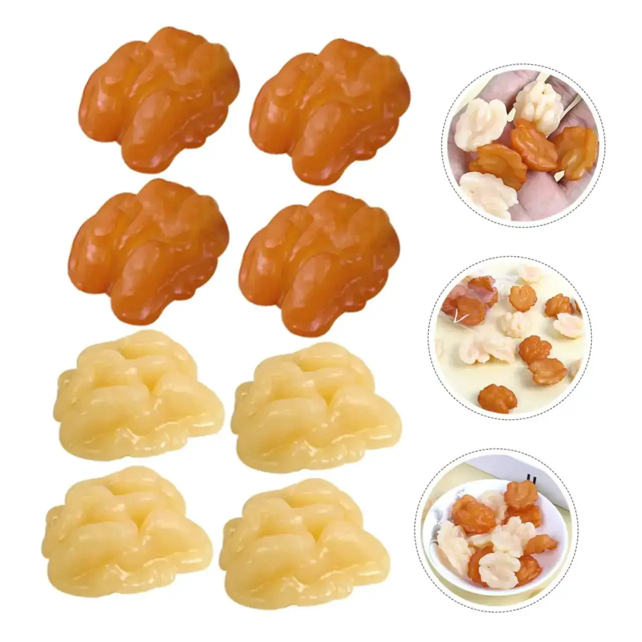 18Pcs Lifelike Walnut Models For DIY Crafts And Home Decor Dope Realistic Artificial Nuts Miniature Nut Ornaments For Tablescapes Rustic Decor And Holiday Centerpieces - Image 8