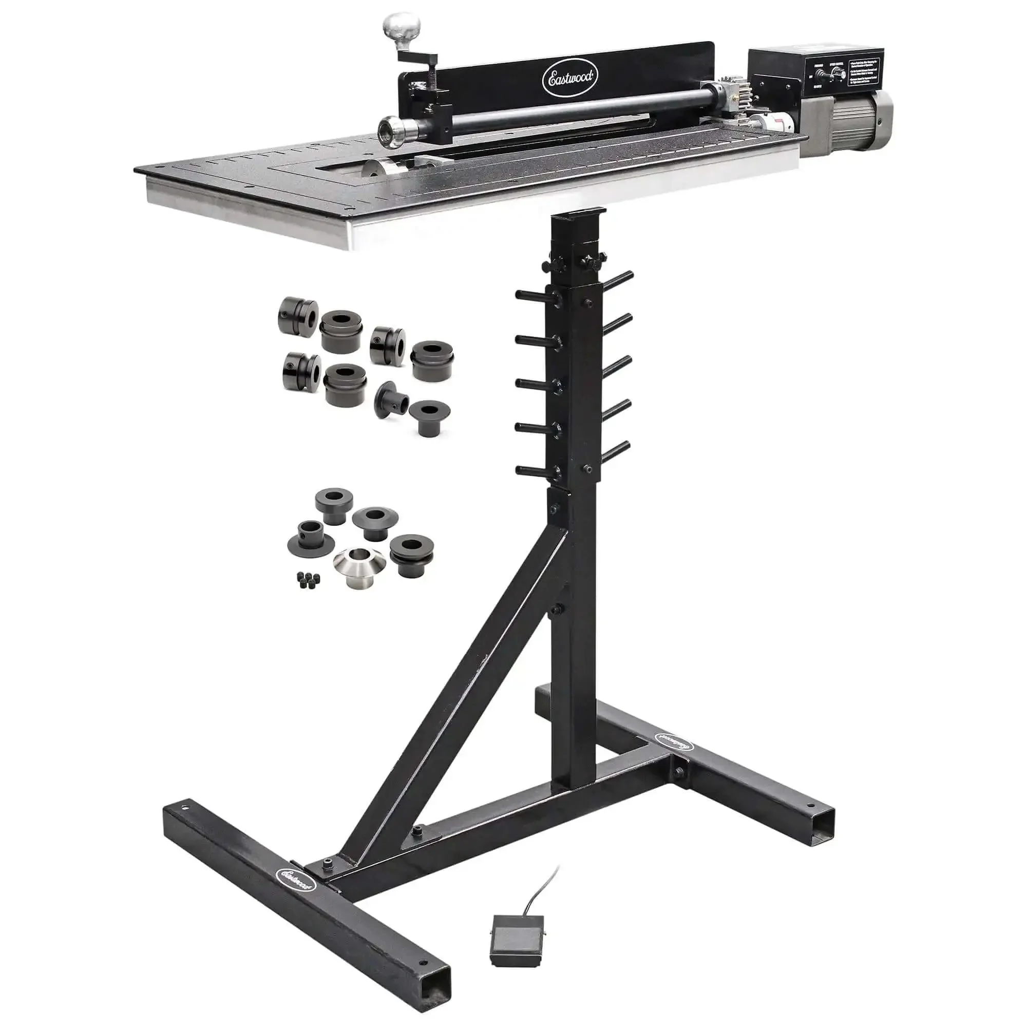 19 Inch Plate Bead Roller Kit For Metal Fabrication With 360 Degree Swivel Stand, Integrated Die Storage, Handles Up To 38 Inches Wide, Forms Steel Up To 18 Gauge And Aluminum Up To 16 Gauge, One Sixth HP 120V Reversible Motor Built For Pros - Image 7