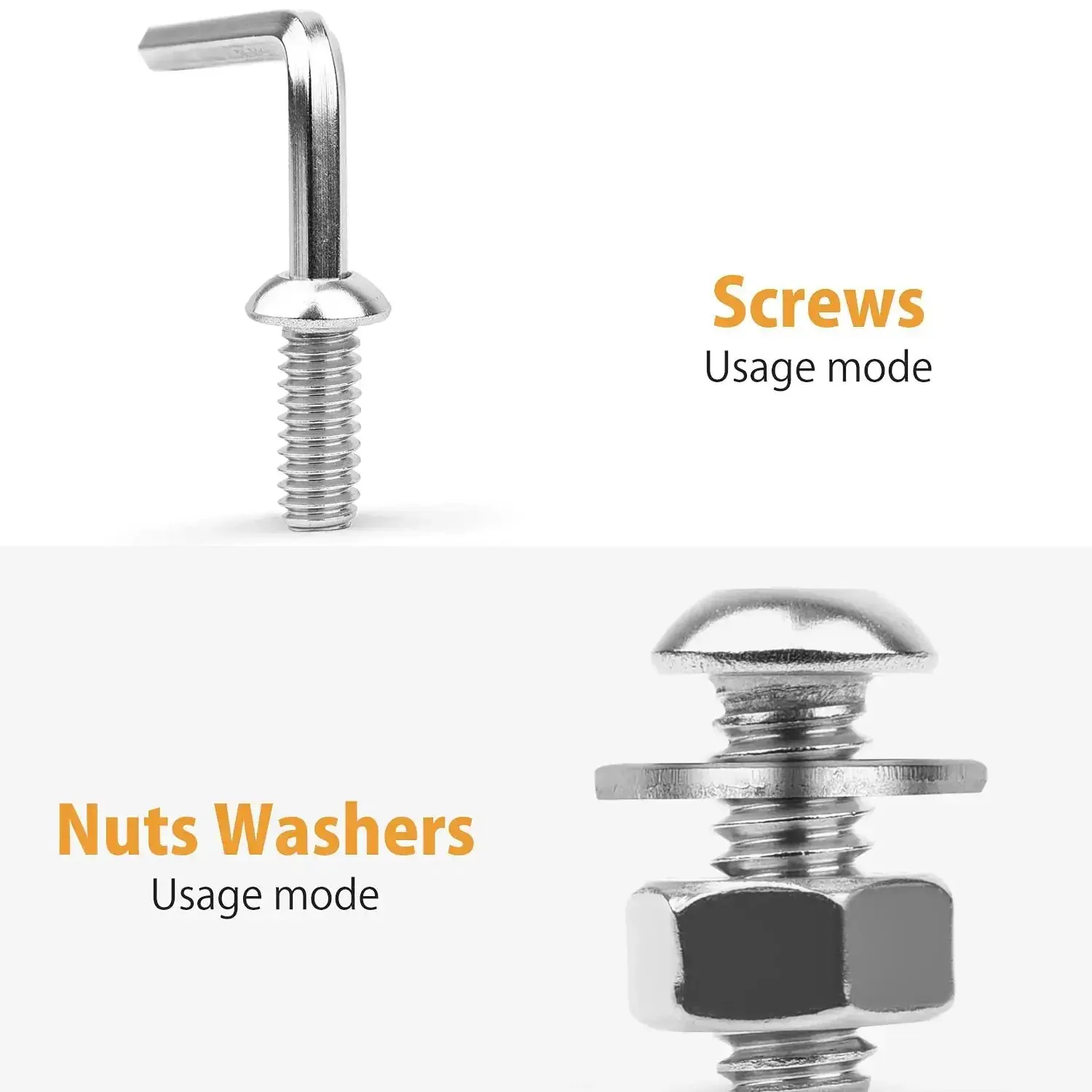 197Piece SAE Hex Button Head Screw Set With 1/4-20 5/16-18 3/8-16 Bolts, Washers And Nuts, 304 Stainless Steel Hardware Kit Including 12 Sizes For DIY Projects And Professional Repairs - Image 4
