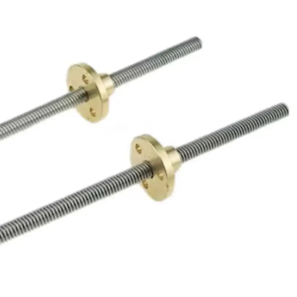 1Mm Pitch Threaded Rod For 3D Printers With Brass Nut, T5 Stainless Steel Trapezoidal Rod Lead 1Mm, Lengths 100Mm To 1000Mm, High Precision Linear Motion Guide For Diy CNC And Printers - Image 2