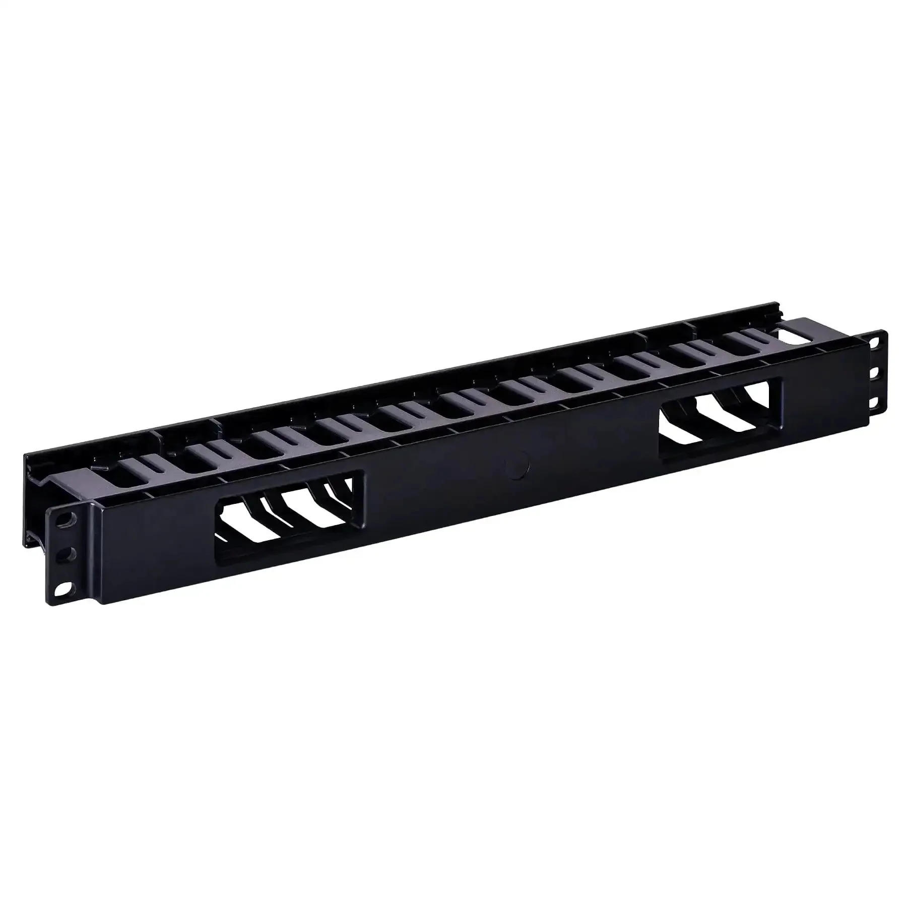 1U 19 Inch Plastic Server Rack Cable Management Raceway With Removable Panel Cover For Neat Easy Cable Routing In Data Centers And Home IT Setups Ideal For Organizing Power And Data Cables In Server Racks Slick Durable And Budget Friendly - Image 3