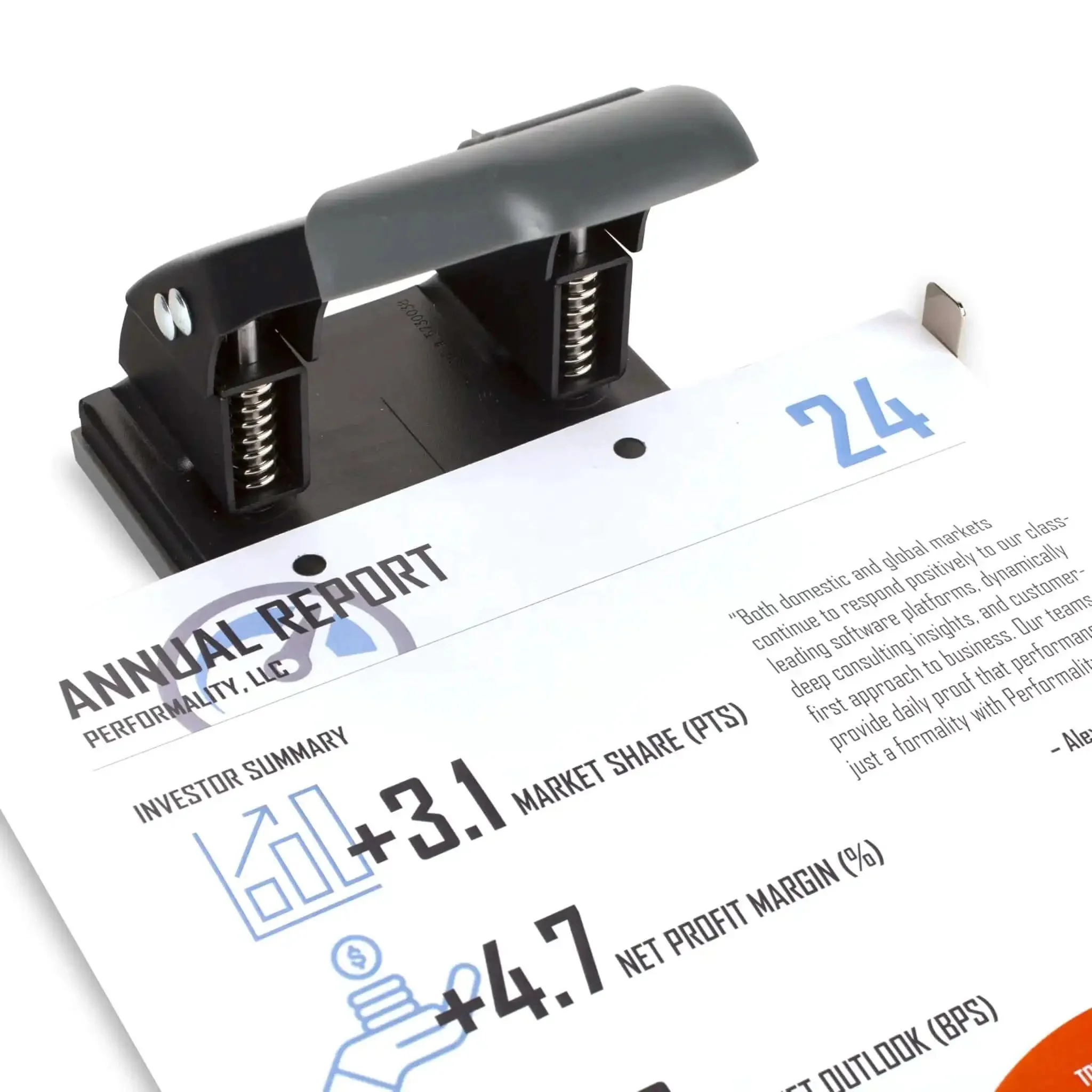 2 Hole Punch For Papers With 28 Sheet Capacity, Durable Metal Construction, Comfortable Padded Handle, Easy Lock For Storage, Alignment Guide, Black Office Puncher - Image 4