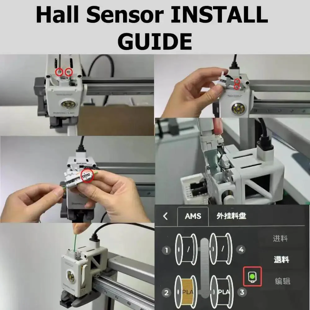 2-In-1 Filament Sensor And Filament Hub Replacement Kit For A1 Mini 3D Printer, Fix Filament Not Detected, Clog Alarms, And Multi-Color Printing Issues, Includes Hall Board And 4-In-1 Hub For Easy Plug-And-Play DIY Install - Image 5