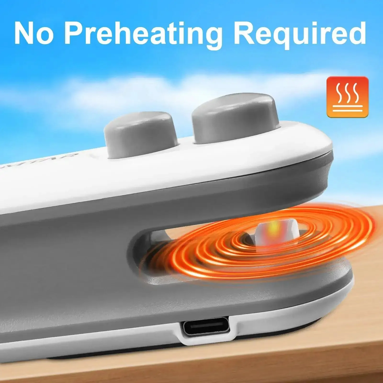 2 In 1 Rechargeable Bag Sealer With Cutter USB C Heat Sealer Resealer For Chips And Snacks Portable Grab And Go Pocket Size White Keeps Snacks Fresh Easy One Button Operation Compact Travel Friendly - Image 9