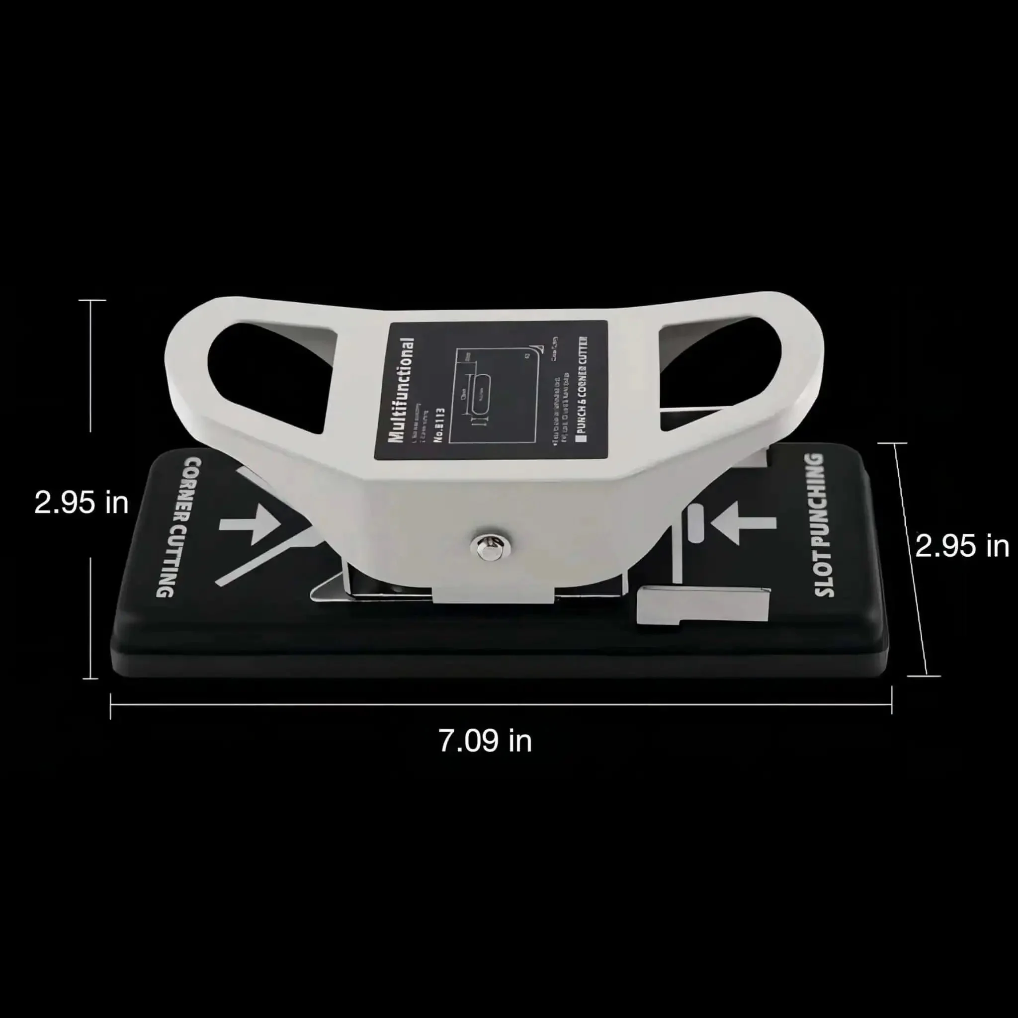 2-In-1 Slot Hole Punch For Paper And PVC Cards - Heavy Duty All Metal Corner Rounding And Slot Punch Tool With 5mm Radius Corners And 3x13mm Slots, Built-In Centering Guide For ID Badges And Business Cards - Image 6