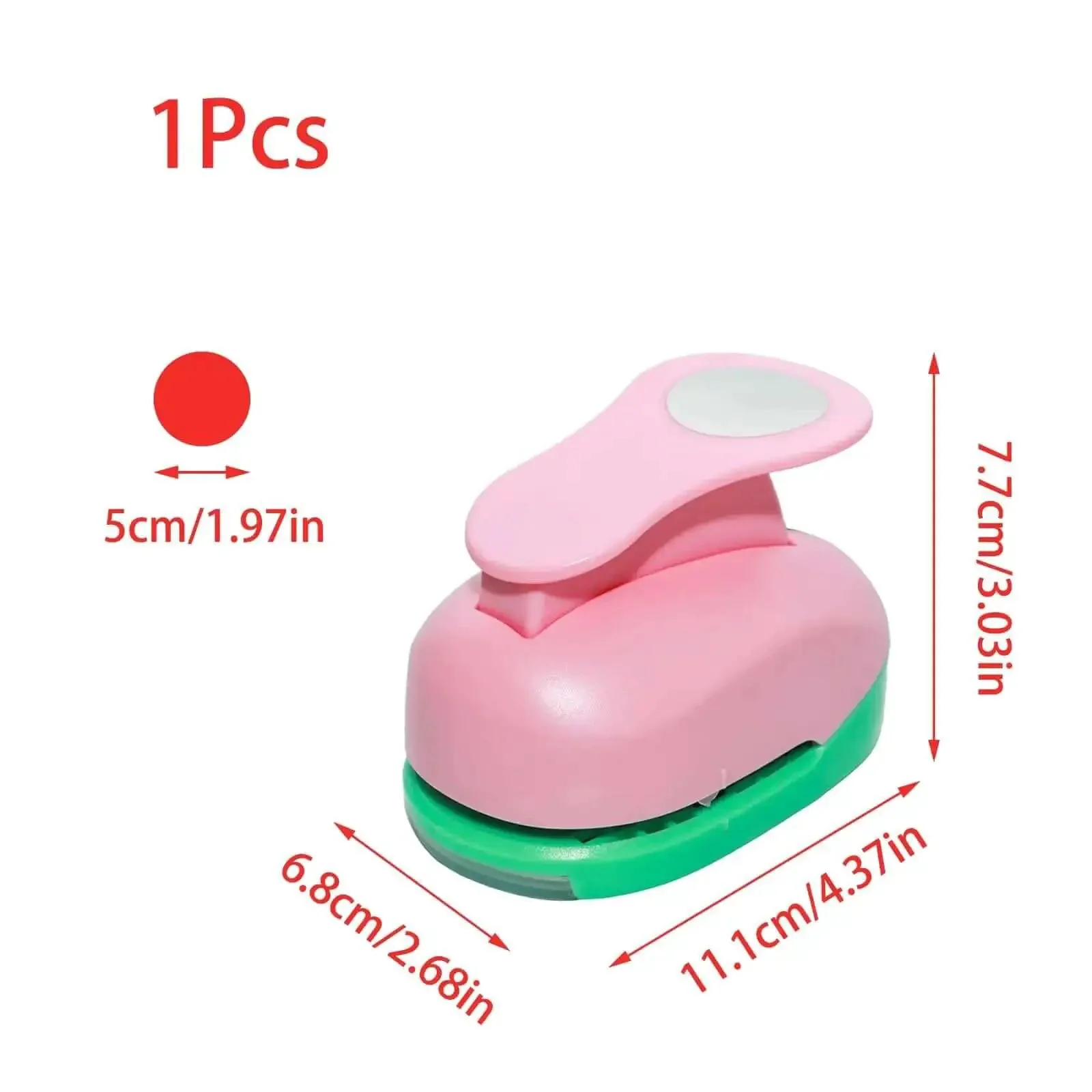 2 Inch Circle Hole Punch For Crafting And Scrapbooking, Paper Punch Shapes For Card Making, Journals, Gift Tags, Memory Books, DIY Arts, Easy Use, Precise Cut Circles - Image 5