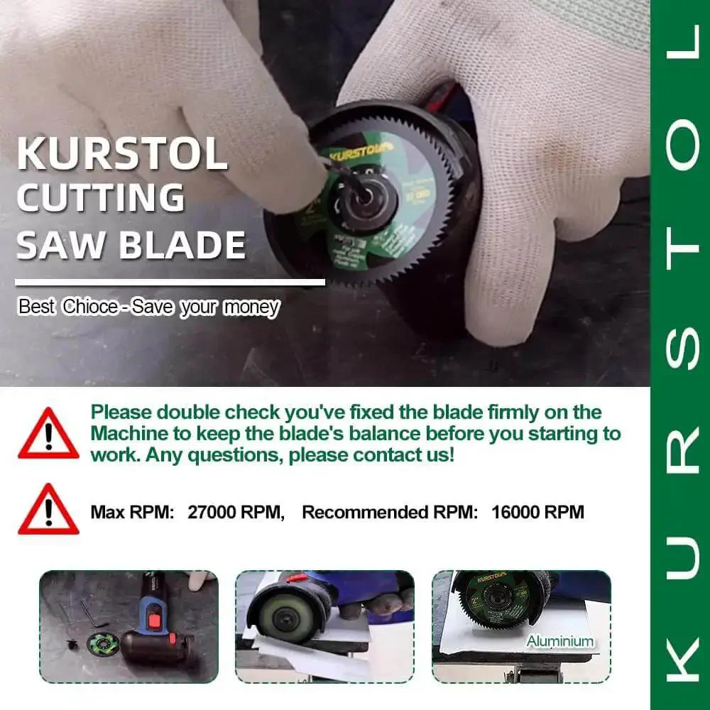 2 Inch HSS Circular Saw Blade Set For Mini Angle Grinders, 5 Pack, 72 Teeth, 50mm Diameter, Ten Millimeter Arbor Three Eighths Inch, Cuts Soft Metals Wood Plastic Fiberglass Aluminum Non-Ferrous Sheet Metal - Image 4