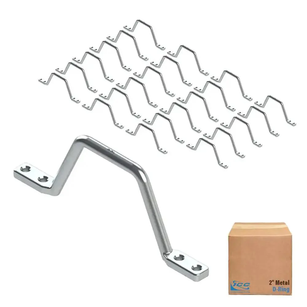 2 Inch Metal Cable Distribution D Ring 25 Pack for Horizontal and Vertical Wall Cable Organization, Cable Hanger and Wire Loop for Structured Wiring, Pro Grade Heavy Duty Aluminum Mounting Solution
