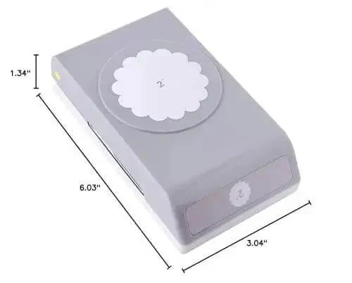 2 Inch Scallop Circle Paper Punch For Scrapbooks And Card Making, Metal Craft Punch With Stackable Design That Locks Shut, Gray Finish, Durable Hand Tool For Greeting Cards, Albums, Diy Projects And Mixed Media Artwork - Image 2