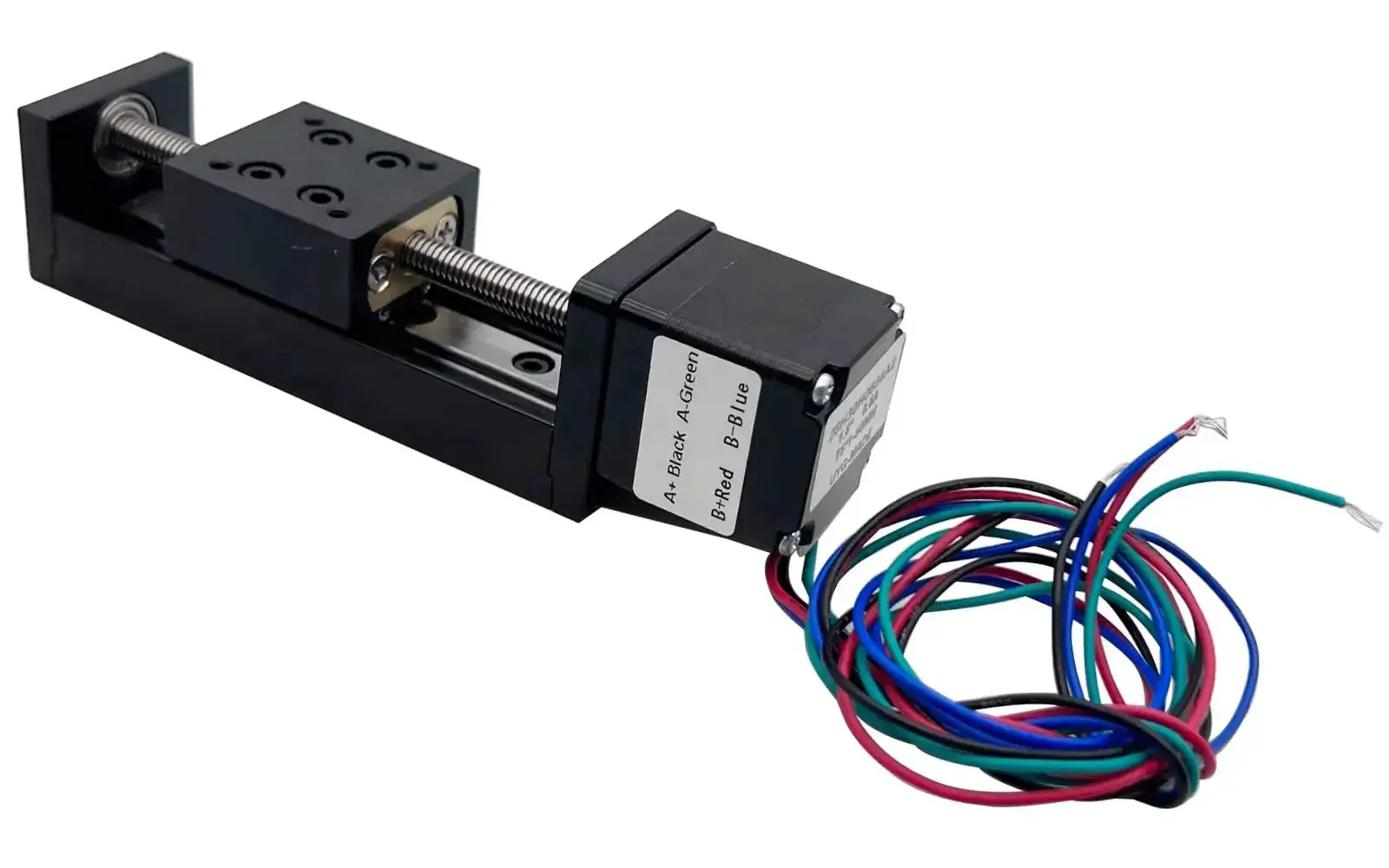 2 Inch Stroke Mini Linear Rail Stage Actuator Beefy For DIY CNC Router X Y Z Motion 50mm Travel 24VDC 0 To 10mm Per Sec Speed 0.5A 1.8 Degree Step T6x1 Screw High Precision Supports Up To 2.5kg Horizontal Load And 1kg Vertical