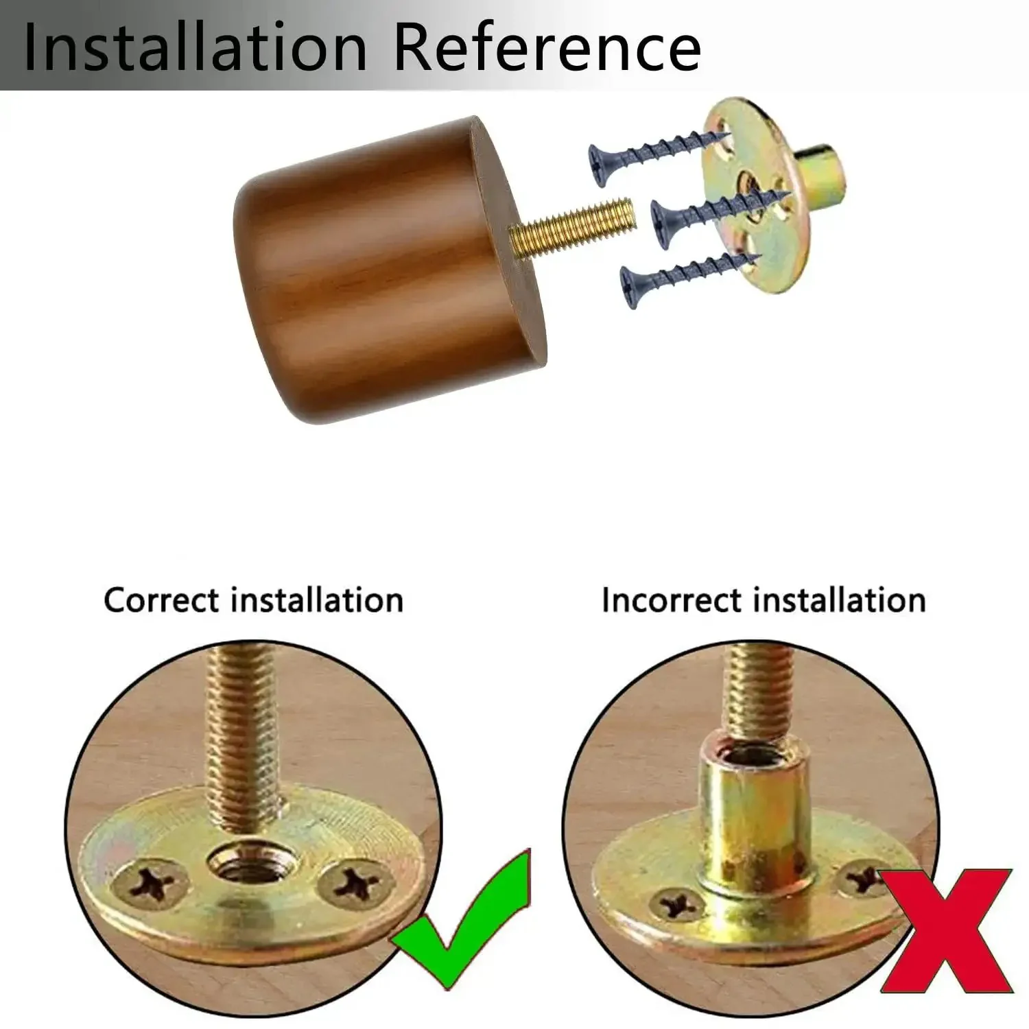 2 Inch Wood Furniture Feet Set Of 4 With Pre Drilled M8 Bolts Not Adjustable Short Solid Hardwood Replacement Legs For Ottoman Dresser Chair Modern Minimalist Column Style Easy To Install - Image 6