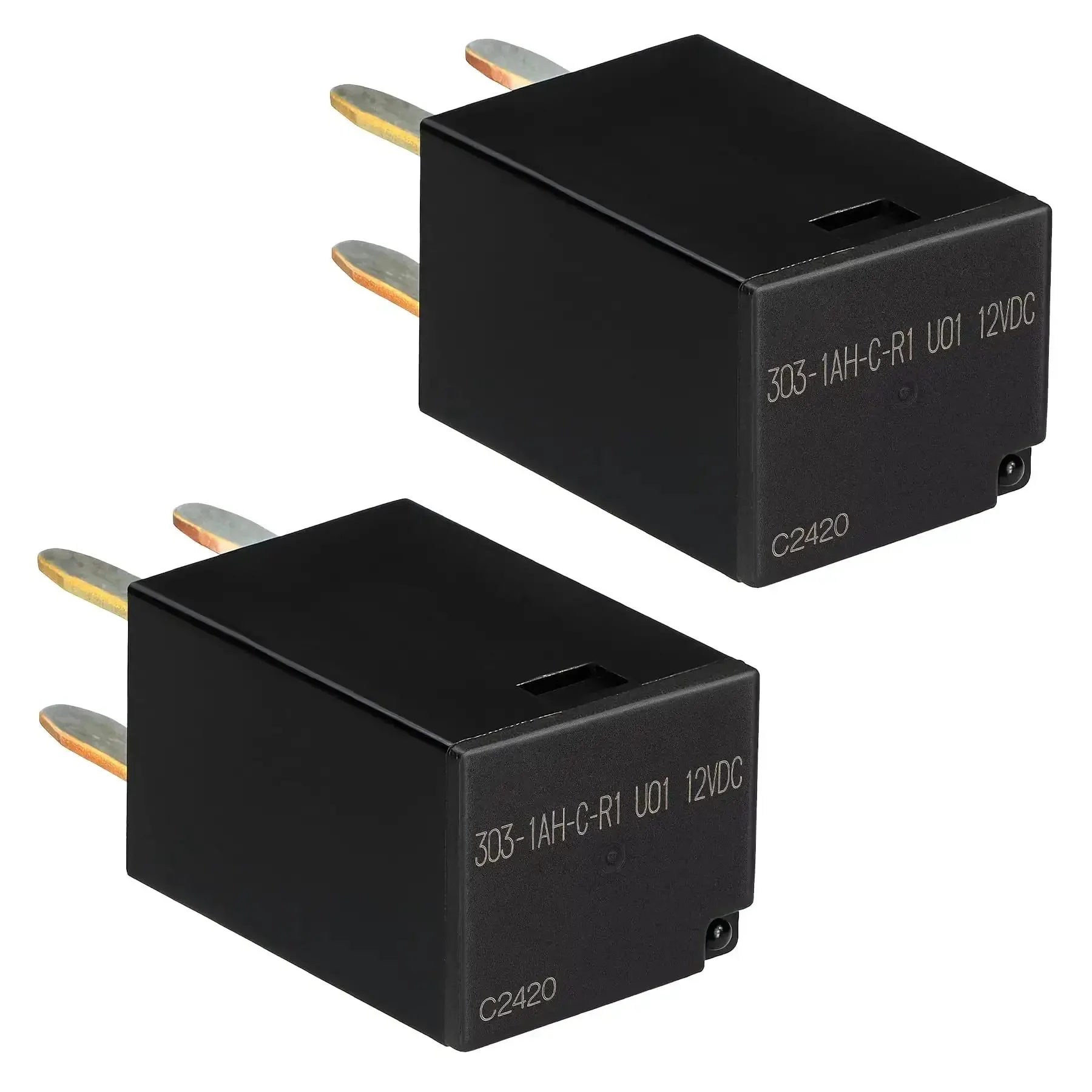 2 Pack 12V DC Automotive Relay Kit 20A SPST 4 Pin High Temp 125C Ready For Polaris RZR Slingshot Ranger Sportsman Cooling Fans And Other Auto Electrical Projects