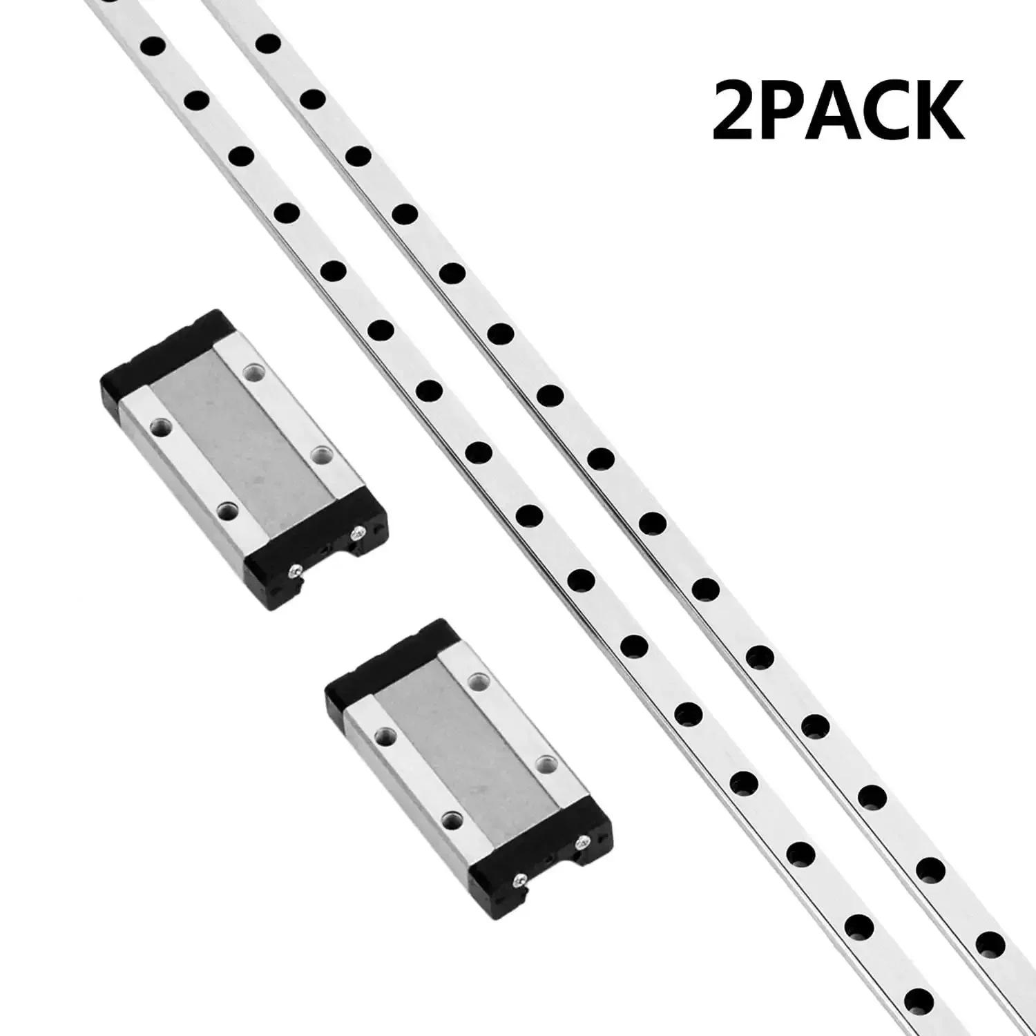 2 Pack 150mm Linear Sliding Rail Guide Set With 2 MGN9H Carriage Blocks For 3D Printers And CNC Machines Heavy Duty Steel Rails For Smooth Glide And Precision Alignment - Image 7