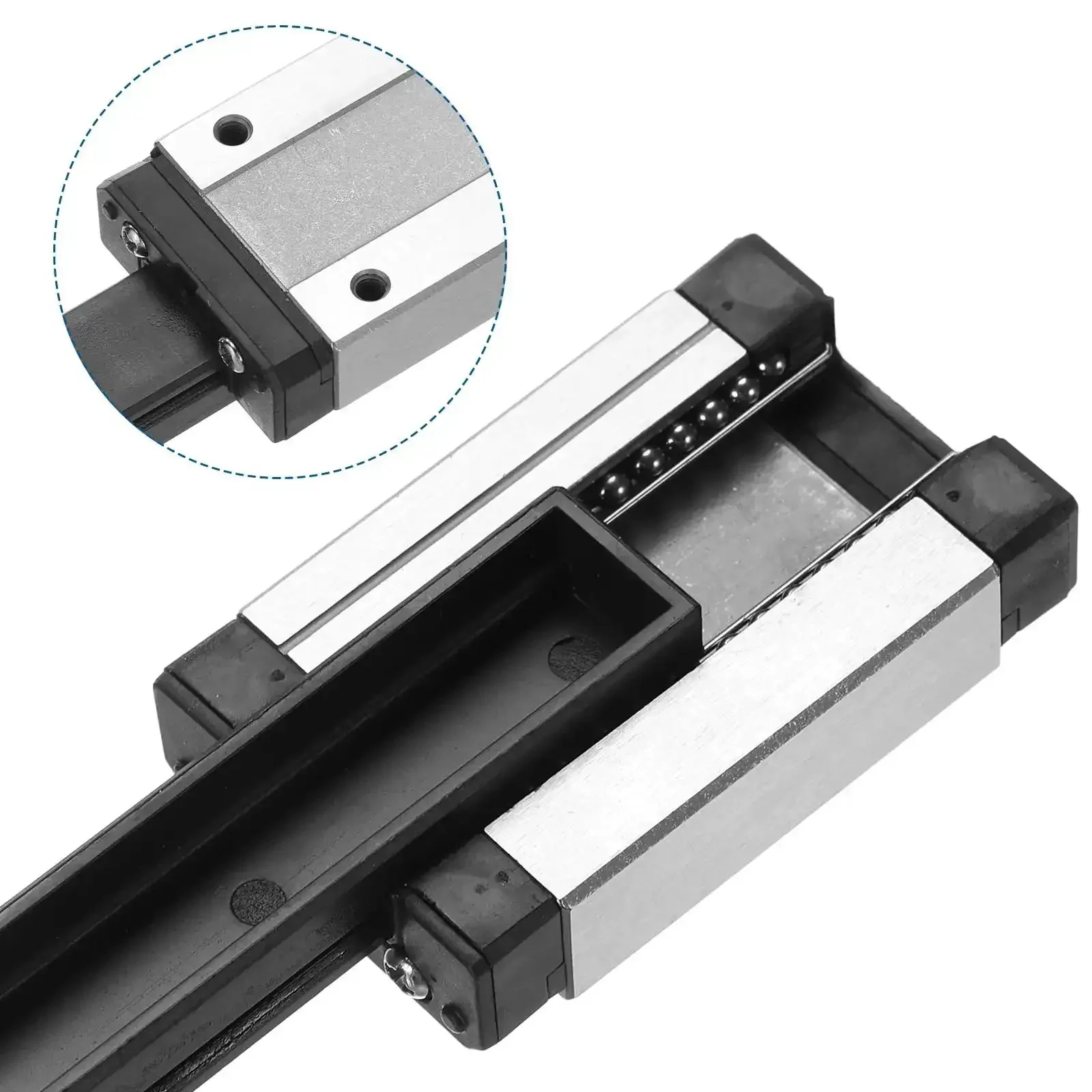 2 Pack 150mm MGN12 Linear Guide Rail Kit With 2 MGN12H Carriage Blocks And Mini Linear Guides For DIY 3D Printers And CNC Machines Bearing Steel Black - Image 5