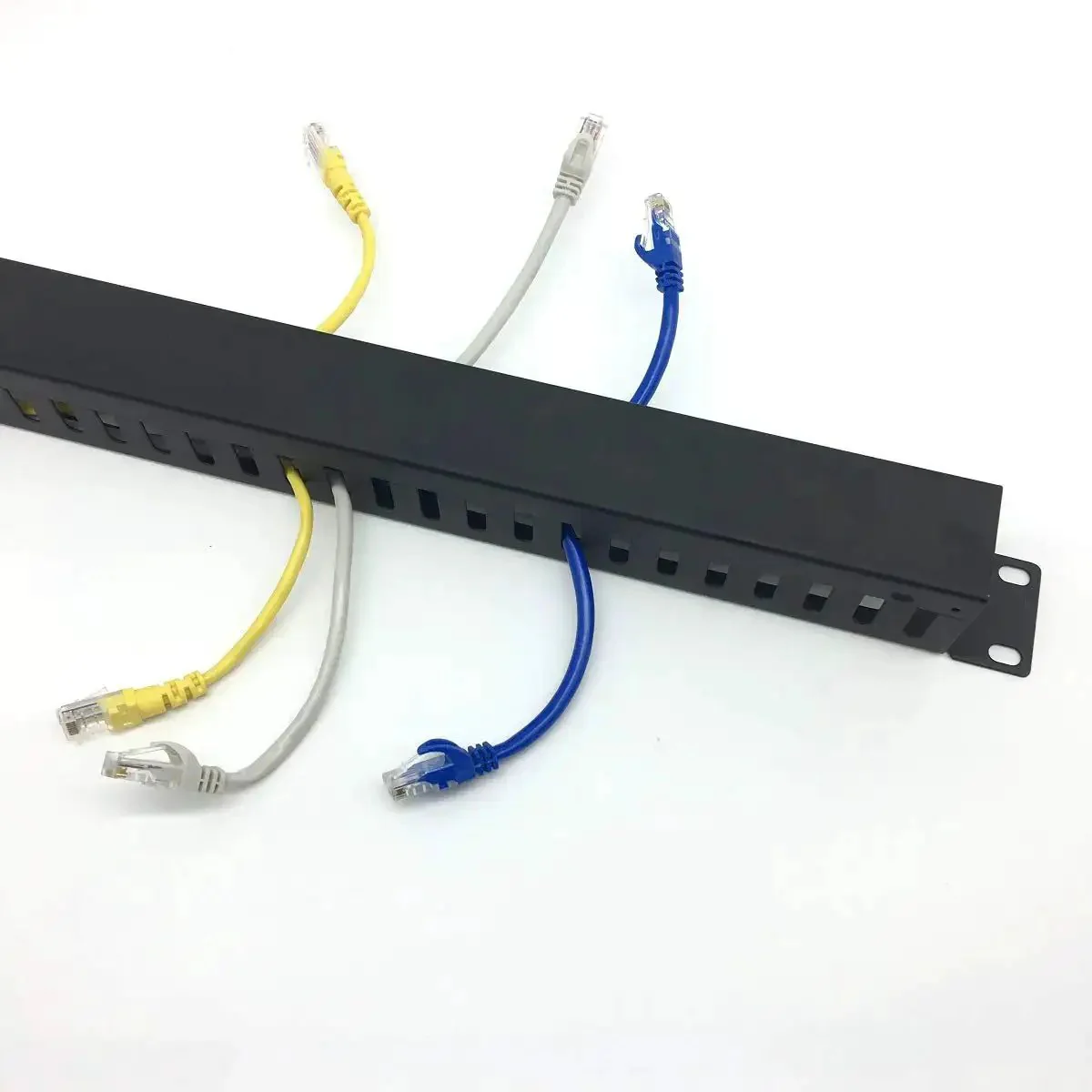 2 Pack 1U 19 Inch Cable Manager Horizontal Rack Mount With 24 Slot Metal Finger Duct Wire Organizer Cover And Mounting Screws For Server Rack Black No Fuss - Image 5