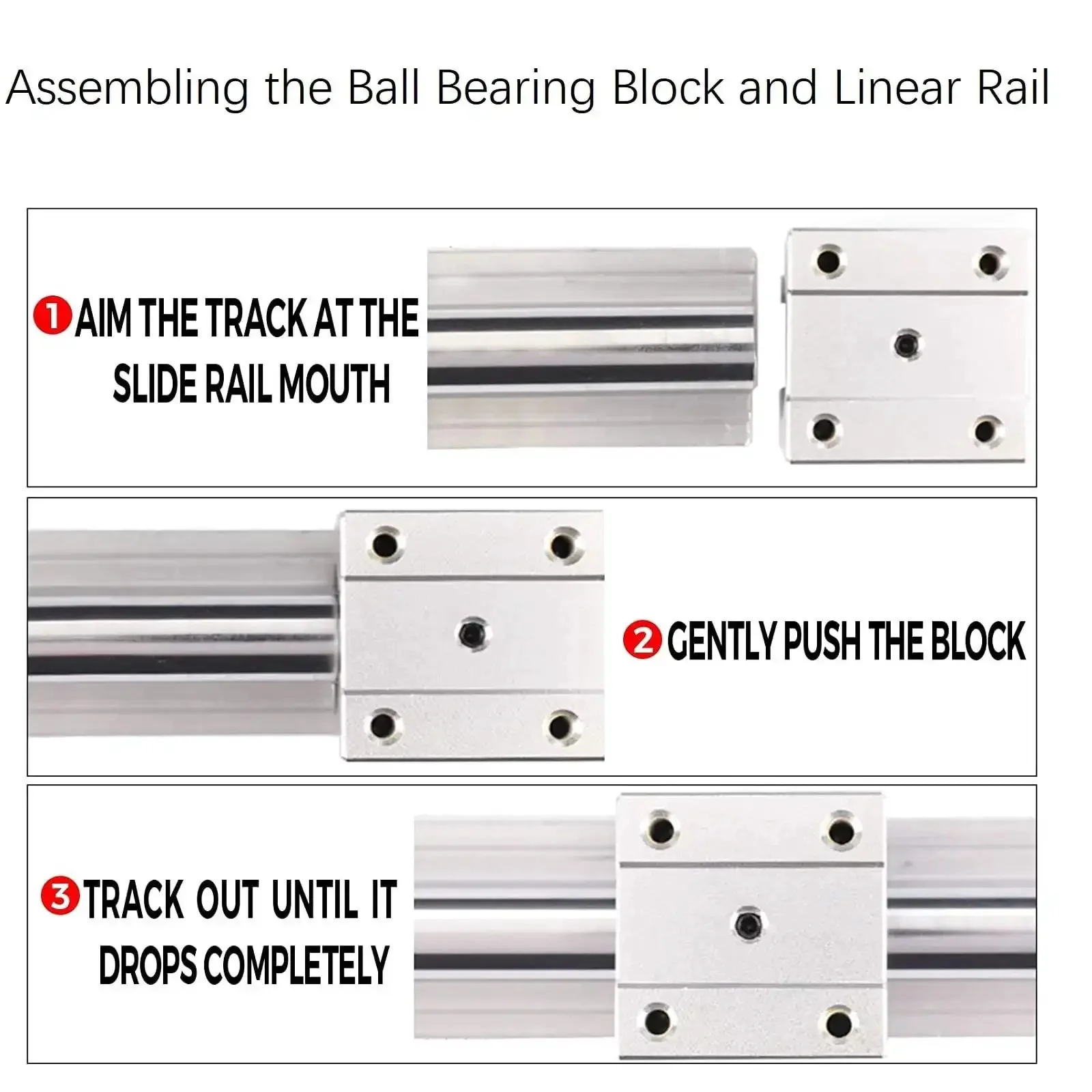 2 Pack 20mm SBR20LUU Bearing Blocks For Linear Rails And Shaft Guides Heavy Duty Aluminum Open Long Sliding Ball Bearing Blocks With Pressure Plate Locking For High Precision CNC Builds - Image 2