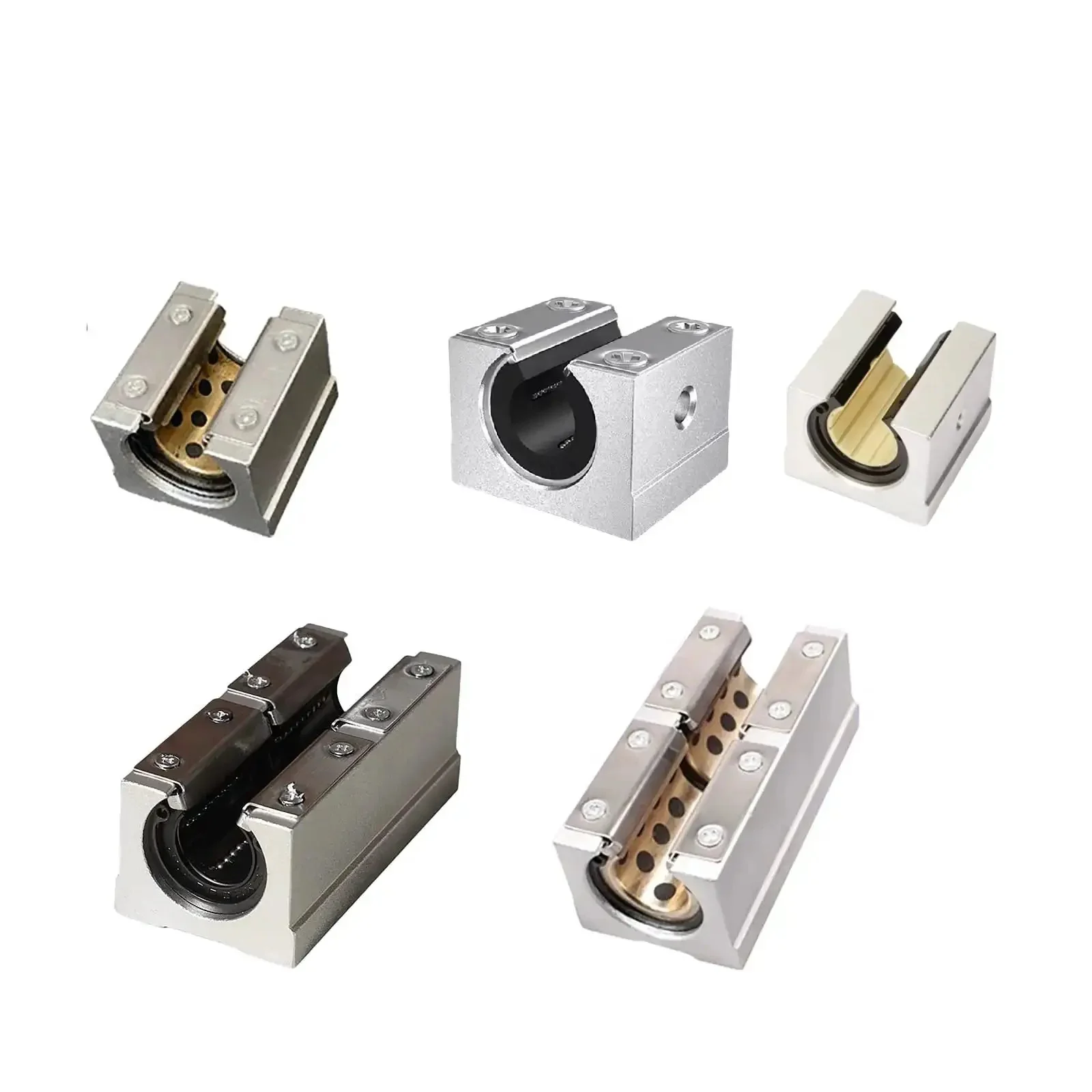 2 Pack 20mm SBR20LUU Bearing Blocks For Linear Rails And Shaft Guides Heavy Duty Aluminum Open Long Sliding Ball Bearing Blocks With Pressure Plate Locking For High Precision CNC Builds - Image 3