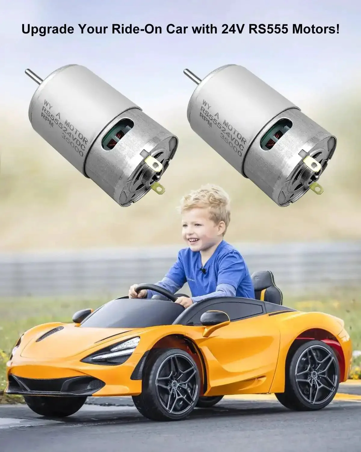 2 Pack 24V RS555 35000RPM Electric Motor Drive Engine For High Speed Ride On Cars Gearbox Accessories Beefed Up Replacement Parts For Kids Durable High Torque Performance With Easy Install And Reliable Power - Image 6