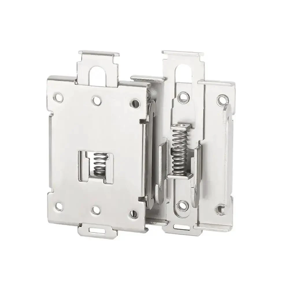 2 Pack 35mm DIN Rail Mount Brackets Stainless Steel Rail Fixing Clips Adapters For Single Phase Solid State Relays 2.54 By 1.73 Inches Durable Easy Install - Image 4