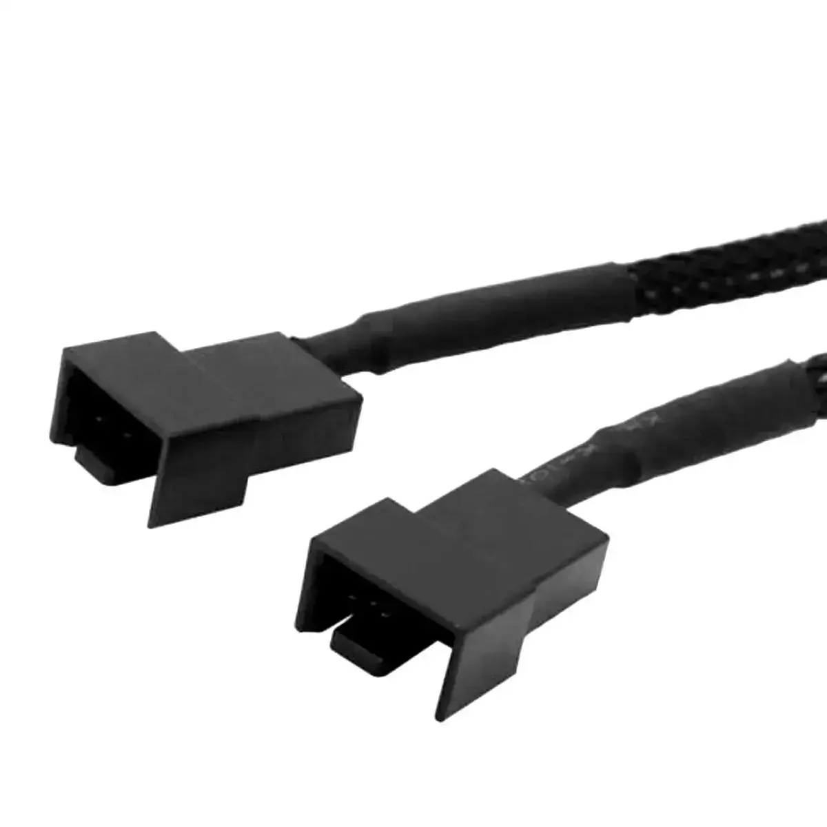 2 Pack 4 Pin To Dual 3 Pin And 4 Pin PWM PC Case Fan Splitter Cable For 12V Cooling, PC Fan Power Adapter, High Density Black Sleeved Y Connector For Easy Airflow - Image 2