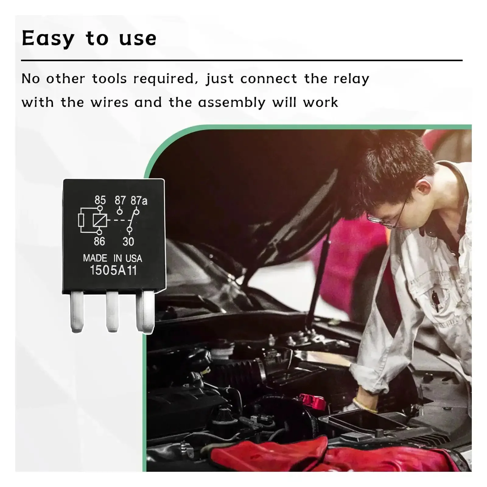 2 Pack 5 Pin Power Relay Kit For Auto Fuel Pump Replacement G8V RH 1C7T R DC12 High Performance Electromechanical Relay For Car Electrical System Plug And Play Sealed Waterproof Durable And Easy Install - Image 5