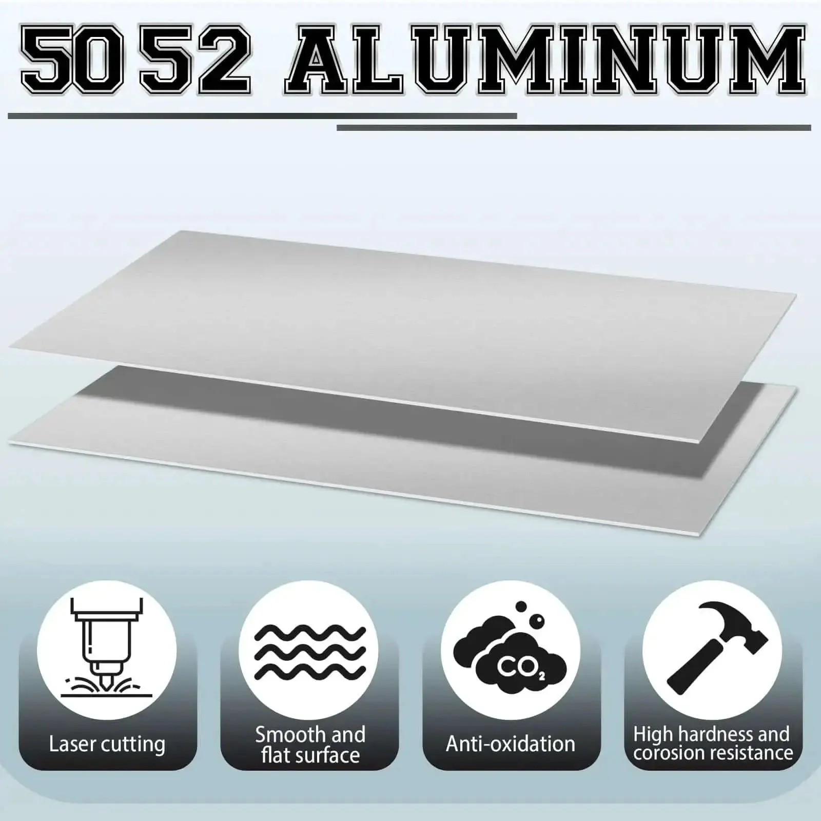 2 Pack 5052 Aluminum Sheet Metal 12 By 24 Inch Plate One Eighth Inch Thick Rectangle Panels For DIY Crafts Industry Projects And Heavy Duty Metalwork Corrosion Resistant Great For Handcrafts - Image 5