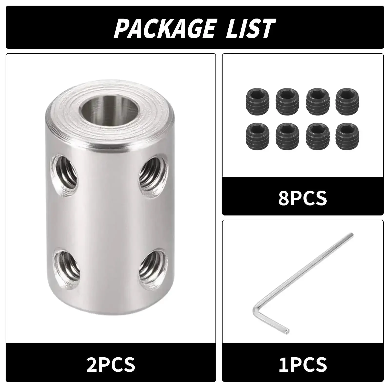 2 Pack 6mm To 6.35mm Bore Rigid Shaft Coupler With Set Screws 14mm Diameter 22mm Length Carbon Steel Galvanized Built Tough Heavy Duty High Torque Motor Connector For 3D Printers RC Boats Cars And Aircraft - Image 4