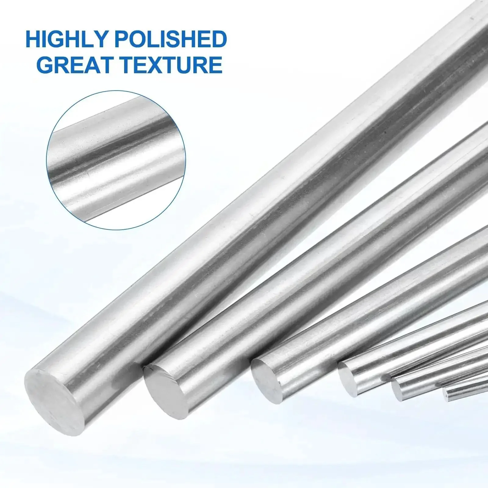 2 Pack 8Mm By 200Mm Steel Linear Motion Rods For CNC And 3D Printers, Smooth Glide Rod Shafts, Precision Guide Rails, Five Sixteenth Inch Outer Diameter, 0.66 Foot Length - Image 5