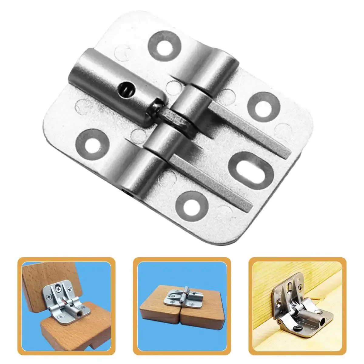 2 Pack Adjustable 180 Degree Zinc Alloy Cabinet Door Hinges With Torque Control Self Locking Hardware For Folding Tables And Drop Front Desks Space Saving No Fuss Install For Home And Office - Image 2