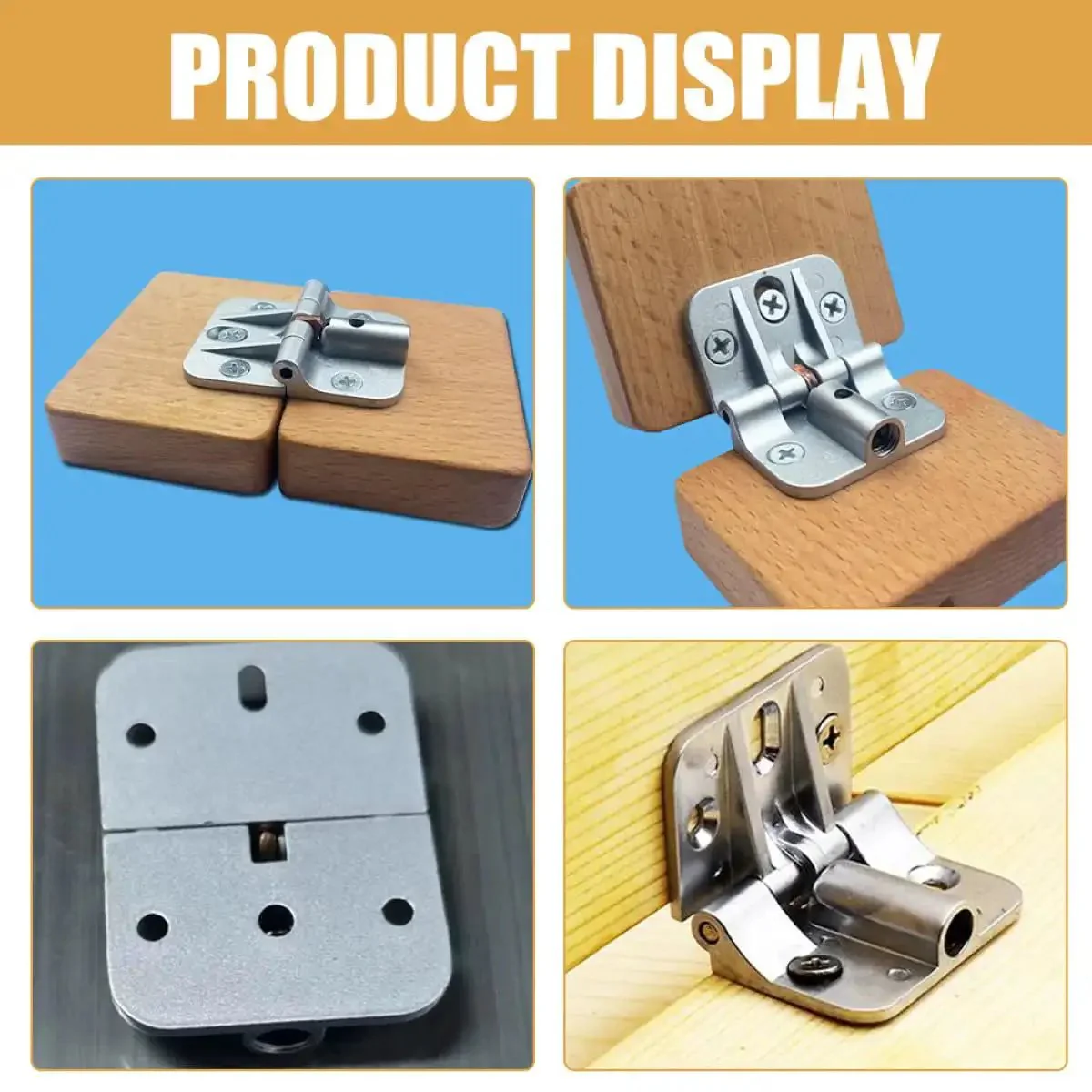 2 Pack Adjustable 180 Degree Zinc Alloy Cabinet Door Hinges With Torque Control Self Locking Hardware For Folding Tables And Drop Front Desks Space Saving No Fuss Install For Home And Office - Image 4