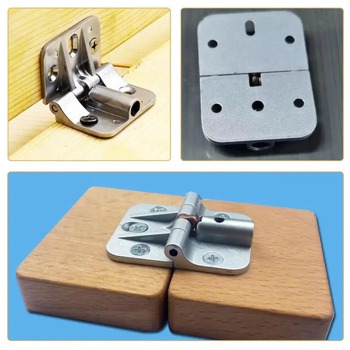 2 Pack Adjustable 180 Degree Zinc Alloy Cabinet Door Hinges With Torque Control Self Locking Hardware For Folding Tables And Drop Front Desks Space Saving No Fuss Install For Home And Office - Image 5