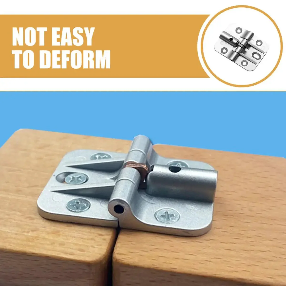 2 Pack Adjustable 180 Degree Zinc Alloy Cabinet Door Hinges With Torque Control Self Locking Hardware For Folding Tables And Drop Front Desks Space Saving No Fuss Install For Home And Office - Image 8