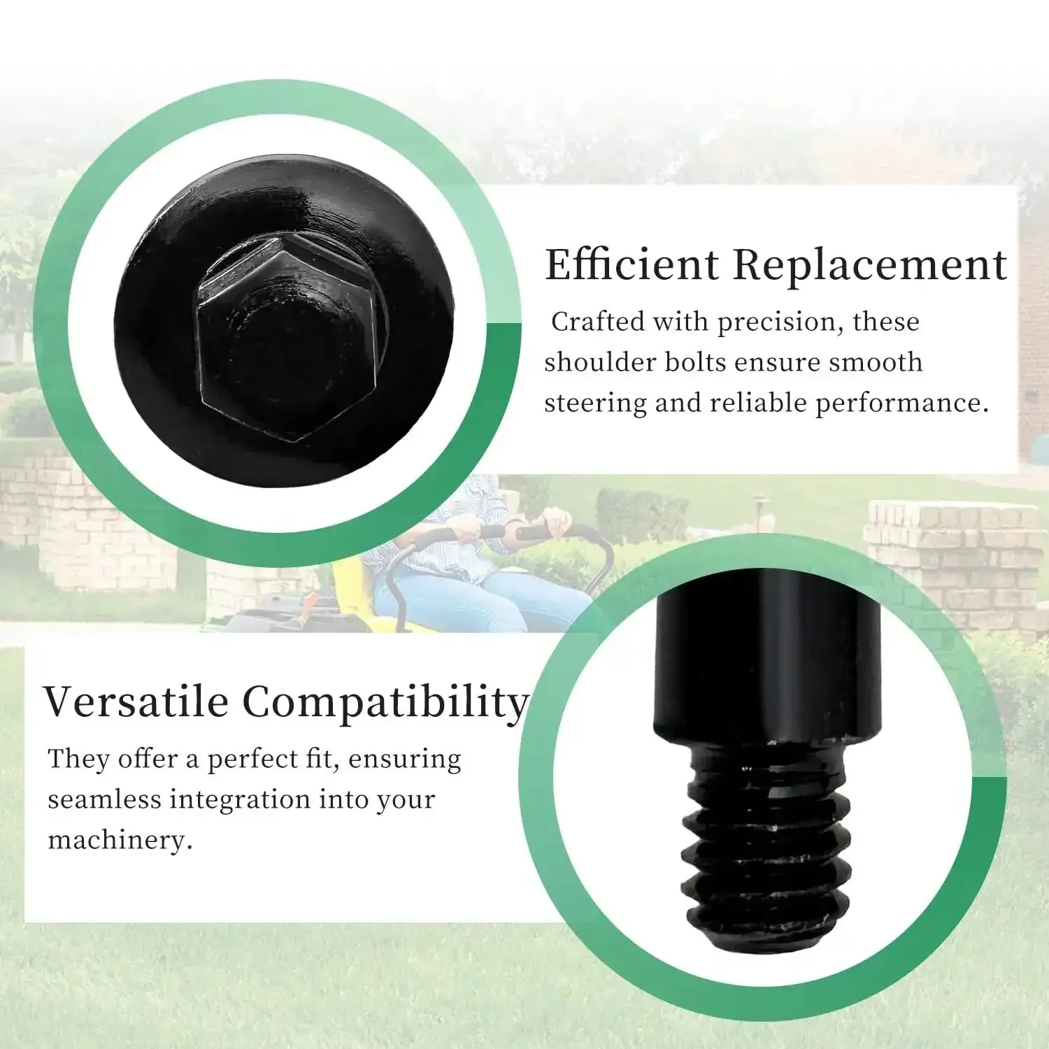 2 Pack Beefy Shoulder Bolts 614650 For Toro Lawn Mowers And Snow Sweepers Replacement Hardware Durable Heavy Duty Fit Replaces 614650 94 2797 55 9160 61 4651 - Image 6