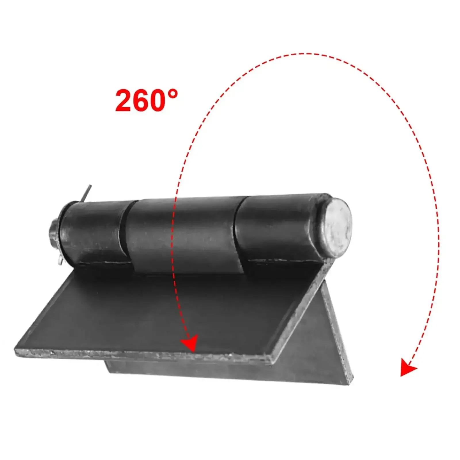 2 Pack Beefy Weldable Hinges Heavy Duty Steel Weld-On Butt Hinges For Trailer Ramp Door Garage Gate 6-1/2 By 5 Inches 5 mm Thick 440 Lb Per Pair 260 Degree Rotation No Noise - Image 3