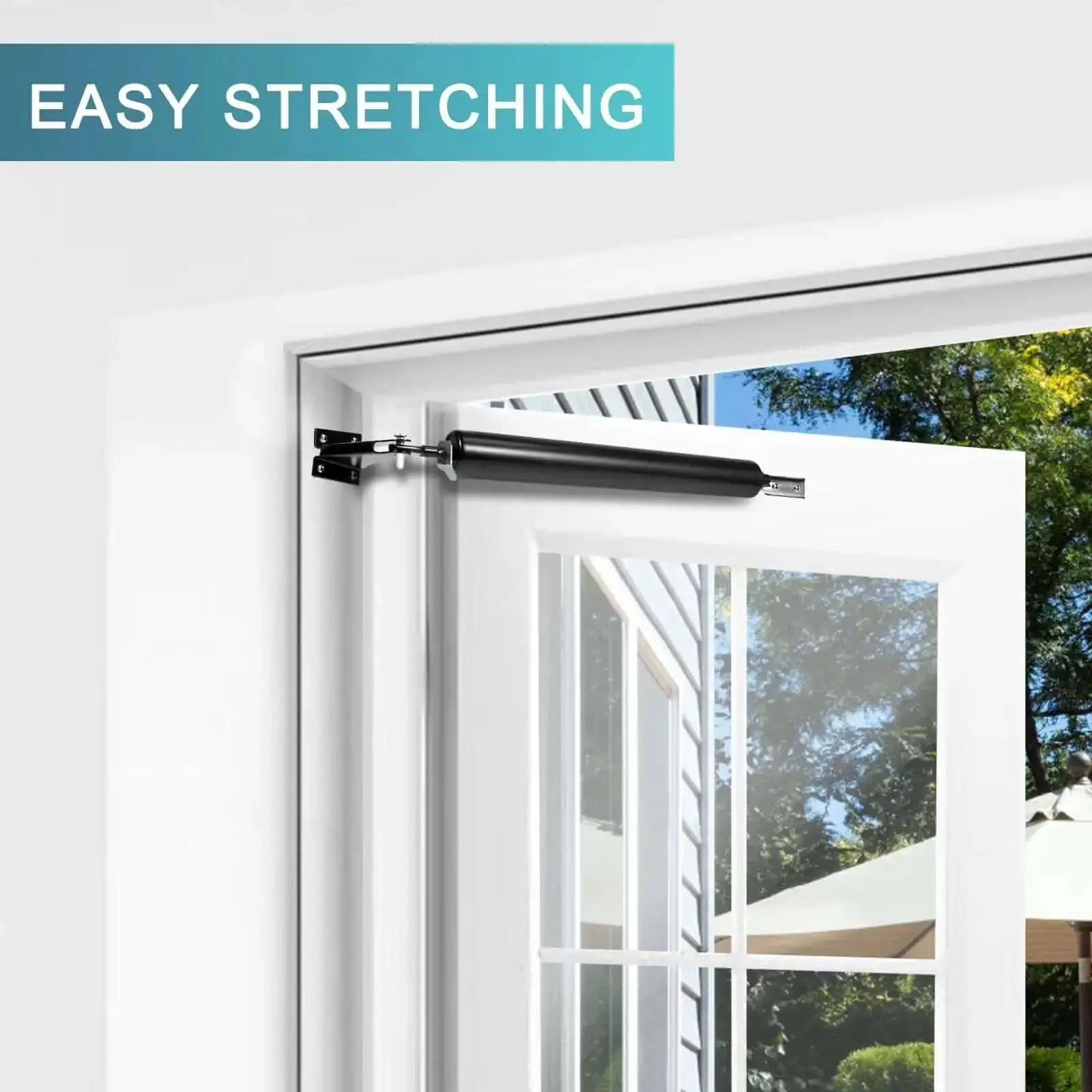 2 Pack Black Screen Door Closers, Heavy Duty Storm Door Closer Set With Adjustable Pneumatic Cushion, Smooth Quiet Close, Aluminum Alloy Body, Rust Resistant, Fits Most Screen And Security Doors - Image 6